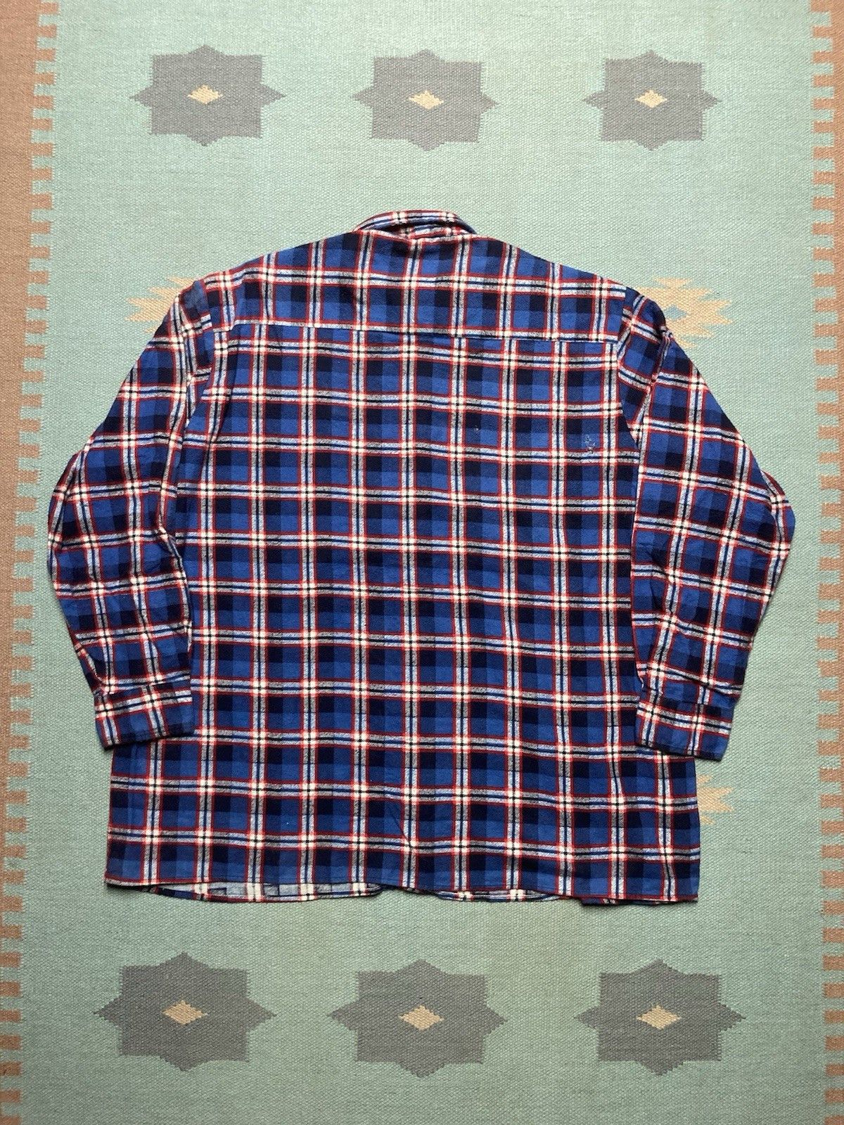 Vintage Vtg flannel shirt wrangler distressed plaid soft men’s XXL Size US XXL / EU 58 / 5 - 6 Thumbnail