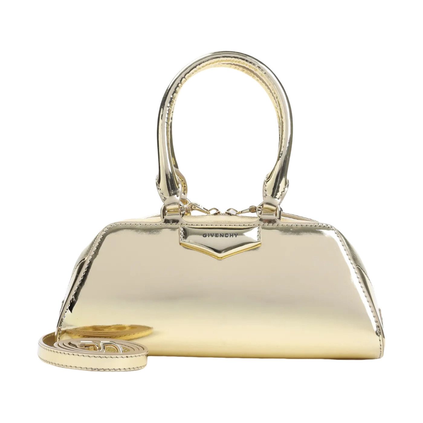 Givenchy GIVENCHY Antigona Mini Gold Leather Top Handle New & Authent Size ONE SIZE - 1 Thumbnail