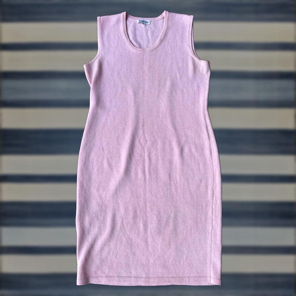 Vintage VINTAGE? Kourosh Pink Sleeves Cocktail Dress Womens 12 Barbie Dress Womens Short Pink Party/Cocktail Barbie Bodycon Tank Dress Round Neck Pullover Size XL / US 12-14 / IT 48-50 - 1 Thumbnail