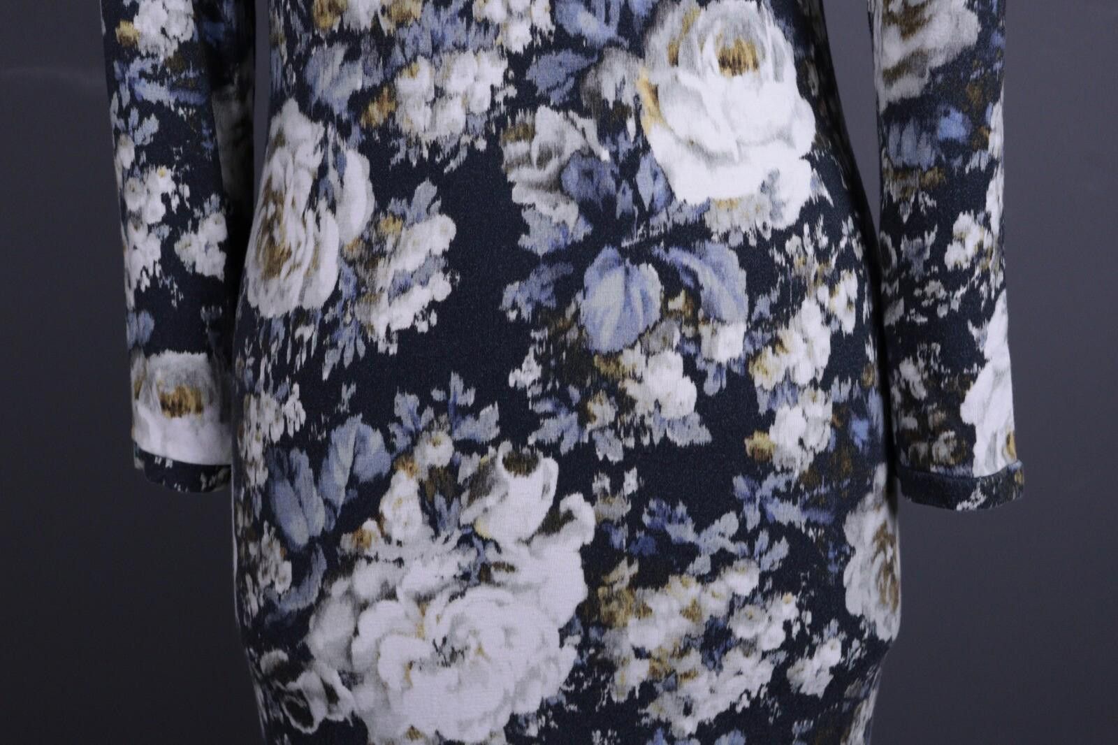 Designer Elise Gug Multicolor Floral Long Sleeve Sheath Dress Size 38 Size M / US 6-8 / IT 42-44 - 10 Thumbnail