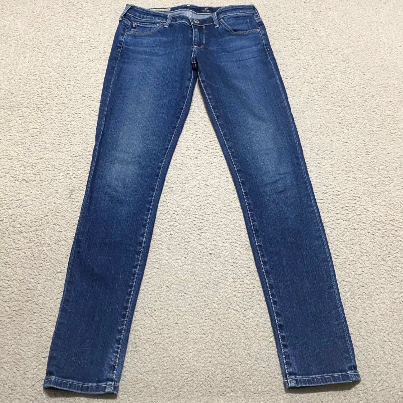 Denime AG Adriano Goldschmied Jeans Skinny Womens 26 Blue Denim Dark Wash Legging Ankle Slim Size 26" / US 2 / IT 38 - 2 Thumbnail