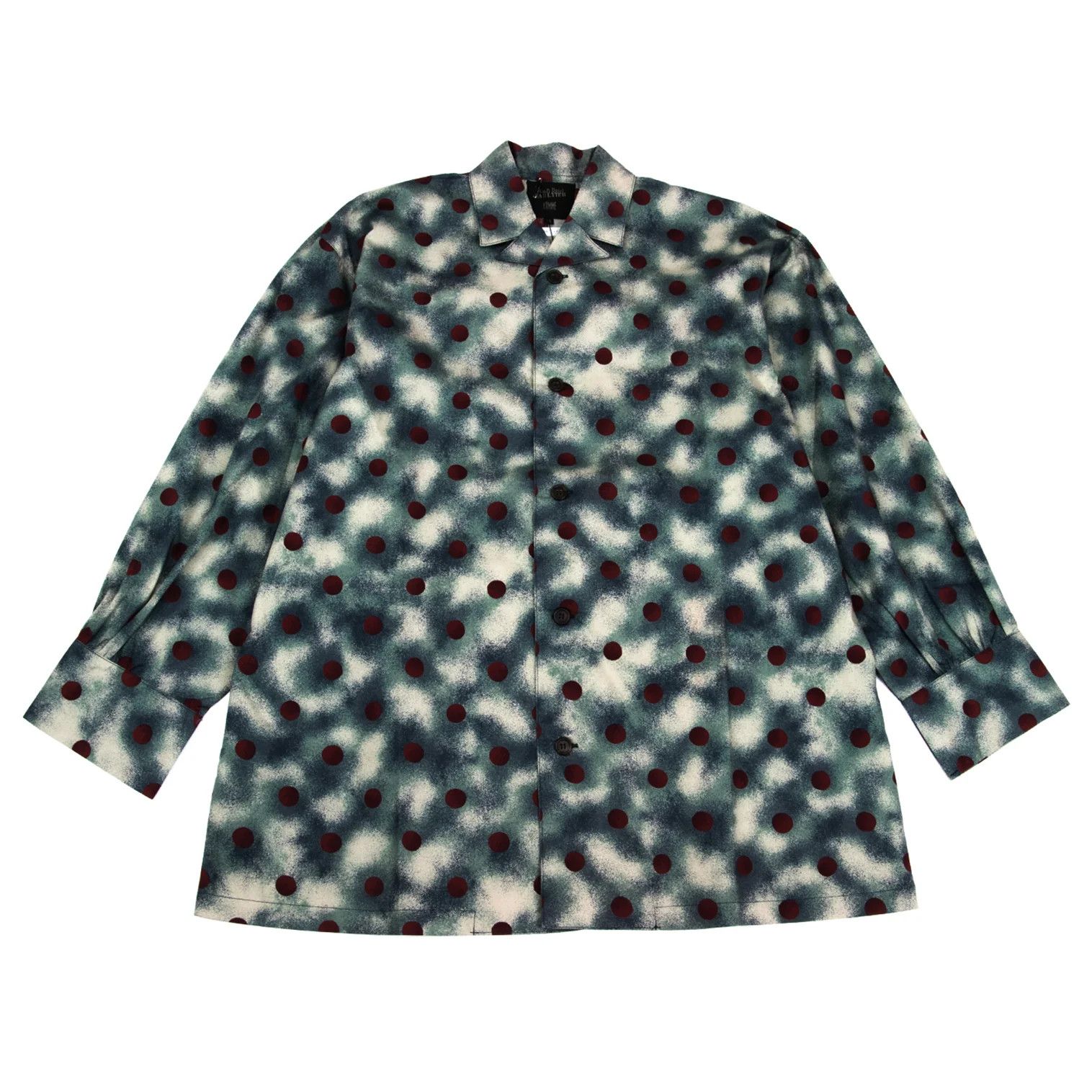 Jean Paul Gaultier Cyber Dot Print Pajama Shirt in Light Blue Tea M Size US M / EU 48-50 / 2 - 1 Thumbnail