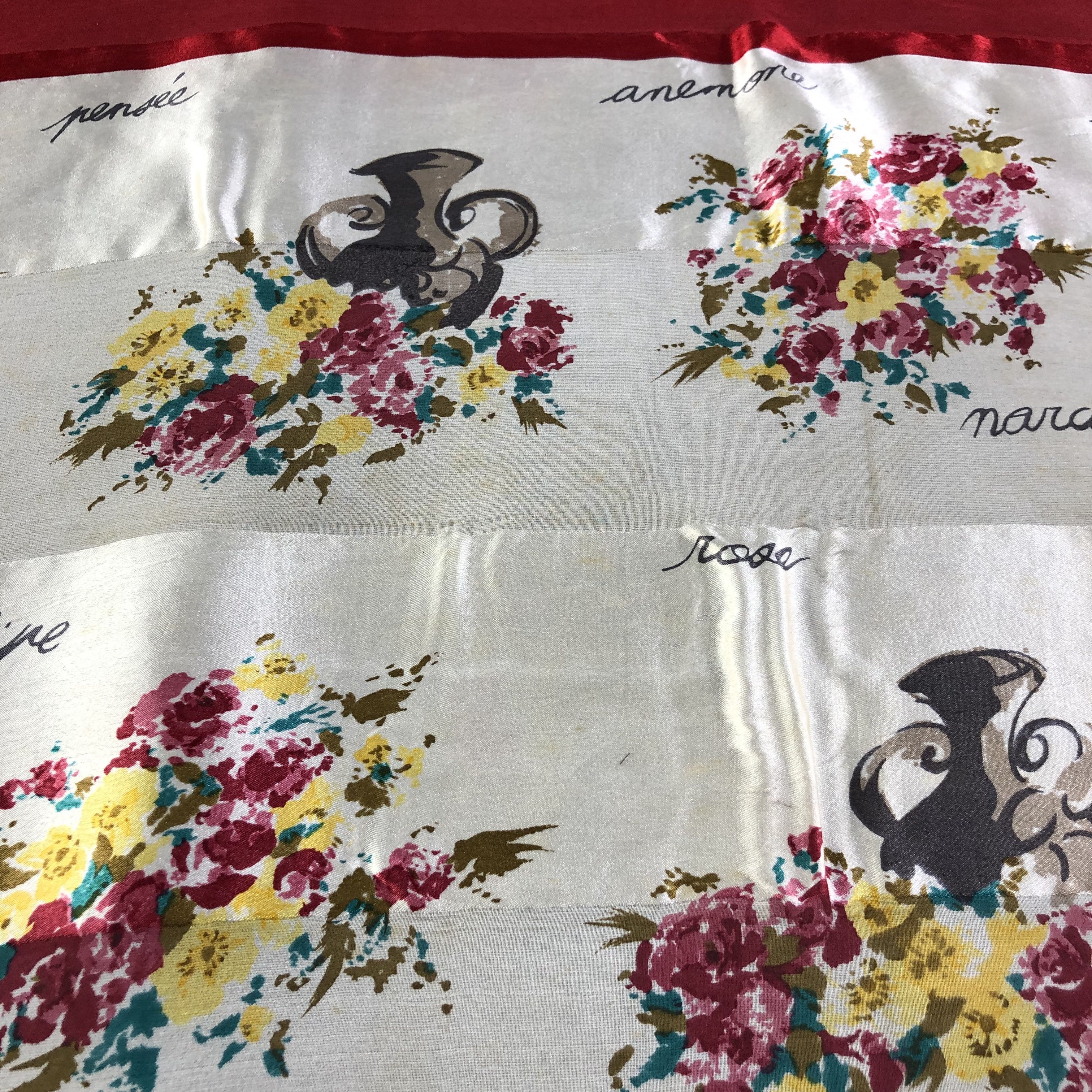 Pierre Balmain Pierre Balmain Floral Slit Thread Silk Scarf M453 Size ONE SIZE - 11 Thumbnail