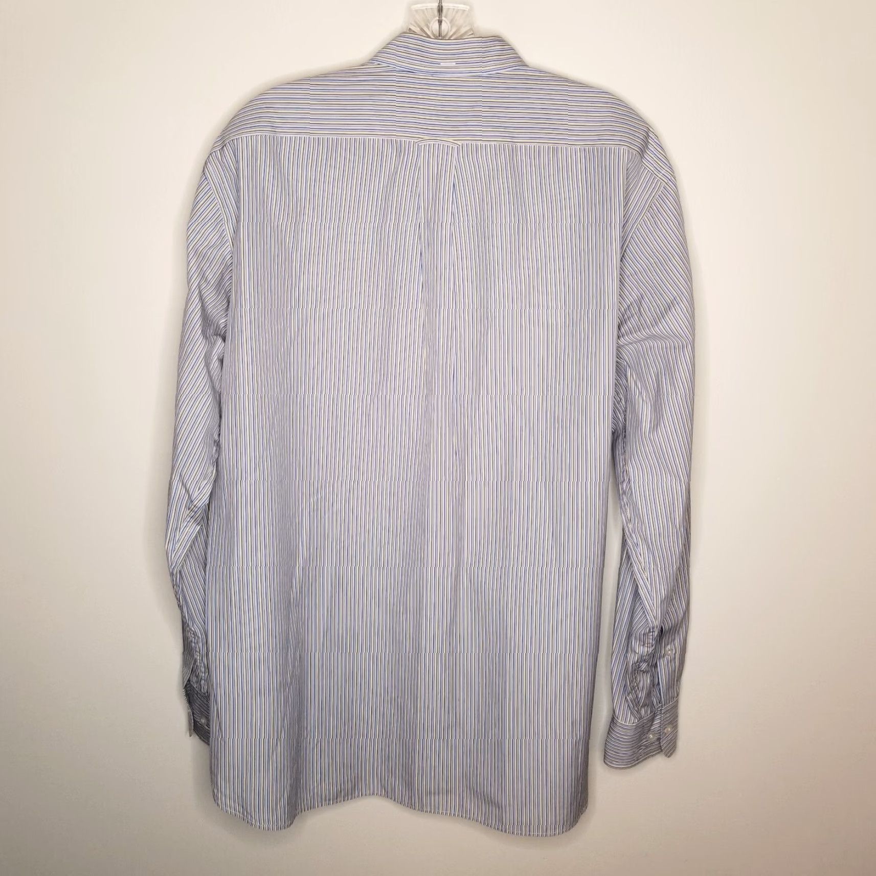 Faconnable VINTAGE Faconnable Shirt Mens Long Sleeve Button-Up Size M Blue Yellow Pin Stripe Master Brand "Faconnable" 90s Mens Shirt Size US M / EU 48-50 / 2 - 5 Thumbnail