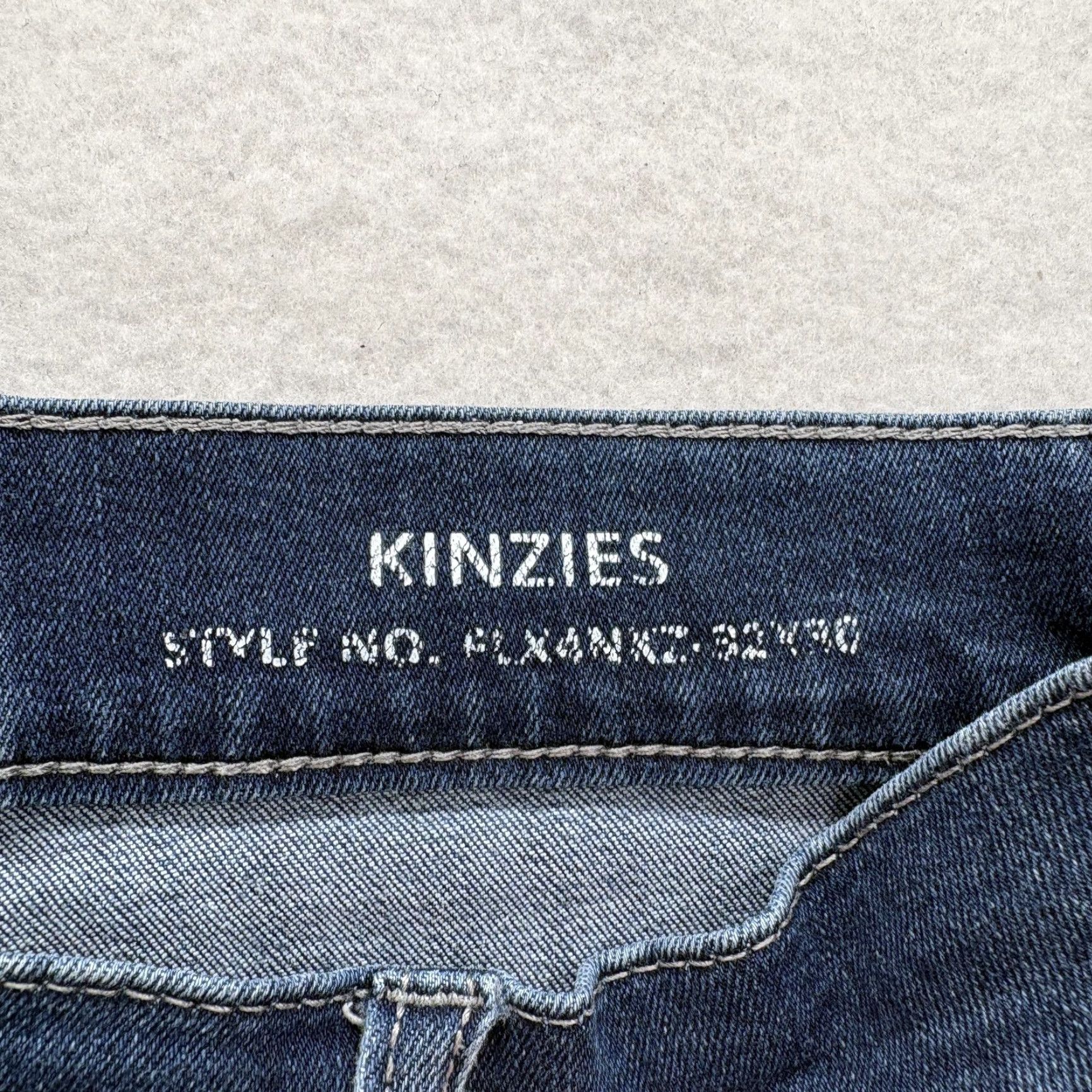 Denime Mugsy Kinzies Jeans Mens 32x30 Blue Medium Slim Straight Denim Jeans Size US 32 / EU 48 - 5 Thumbnail