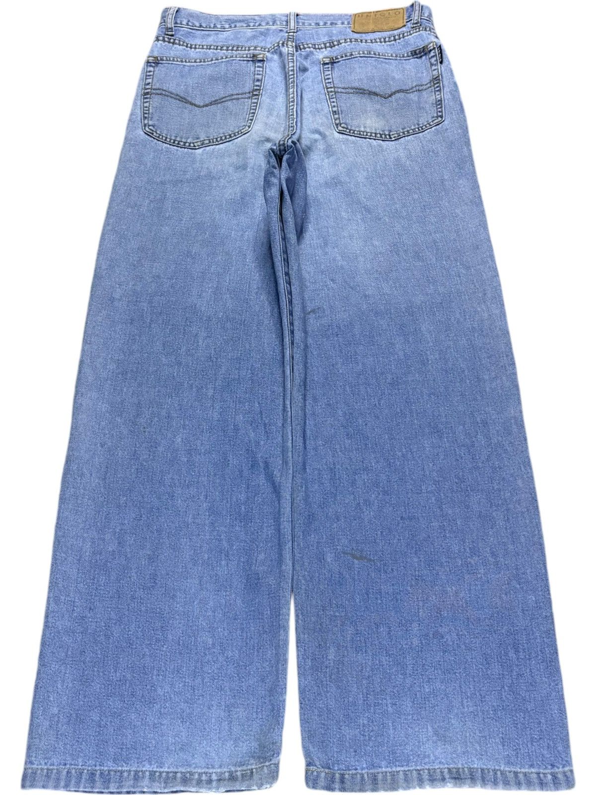 Japanese Brand × Uniqlo Vintage Japanese Uniqlo Blue Wash Baggy Jeans Size US 31 - 2 Thumbnail