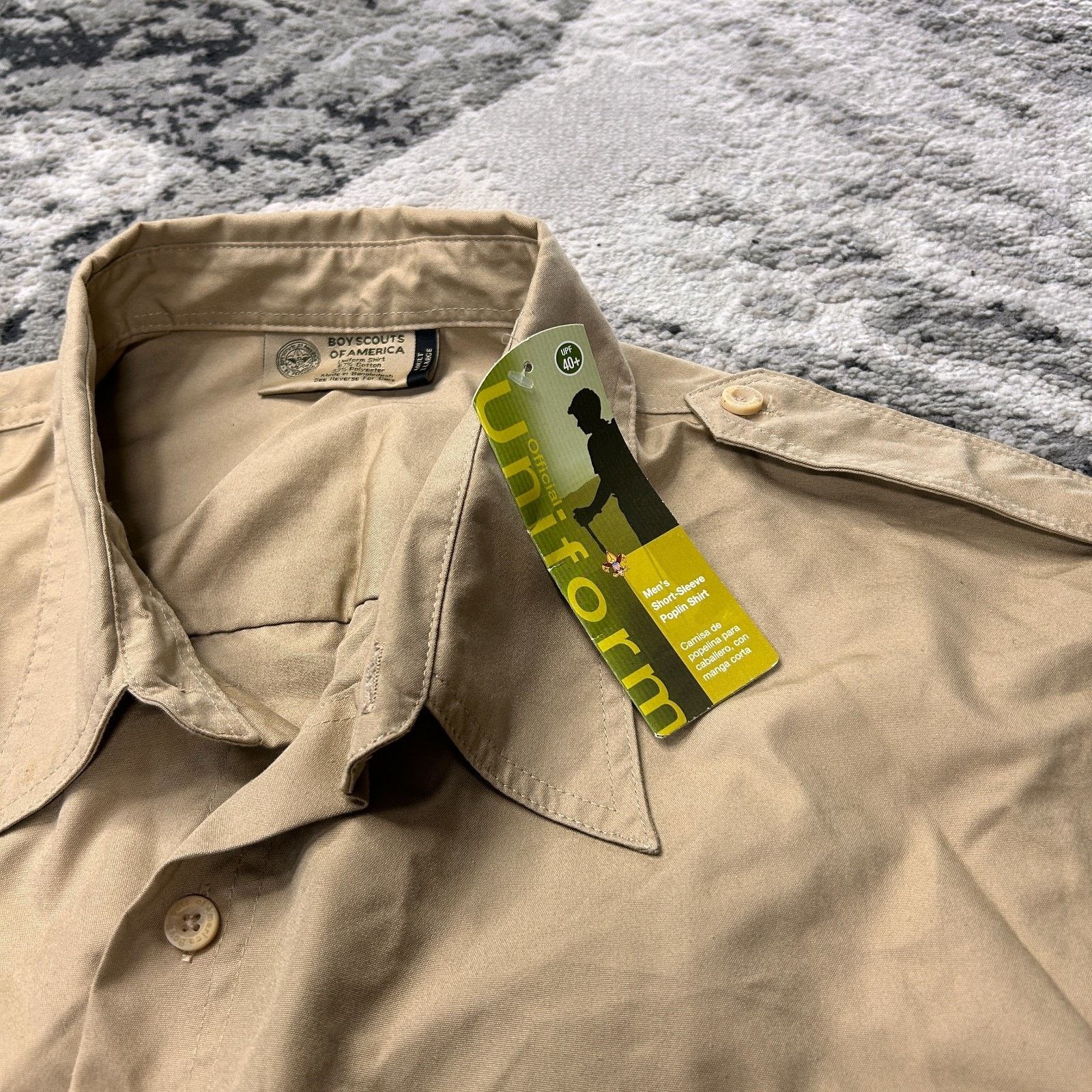 &Daughter Boys Scouts of America Uniform Shirt Boy XL Brown Cotton Size US XL / EU 56 / 4 - 7 Thumbnail