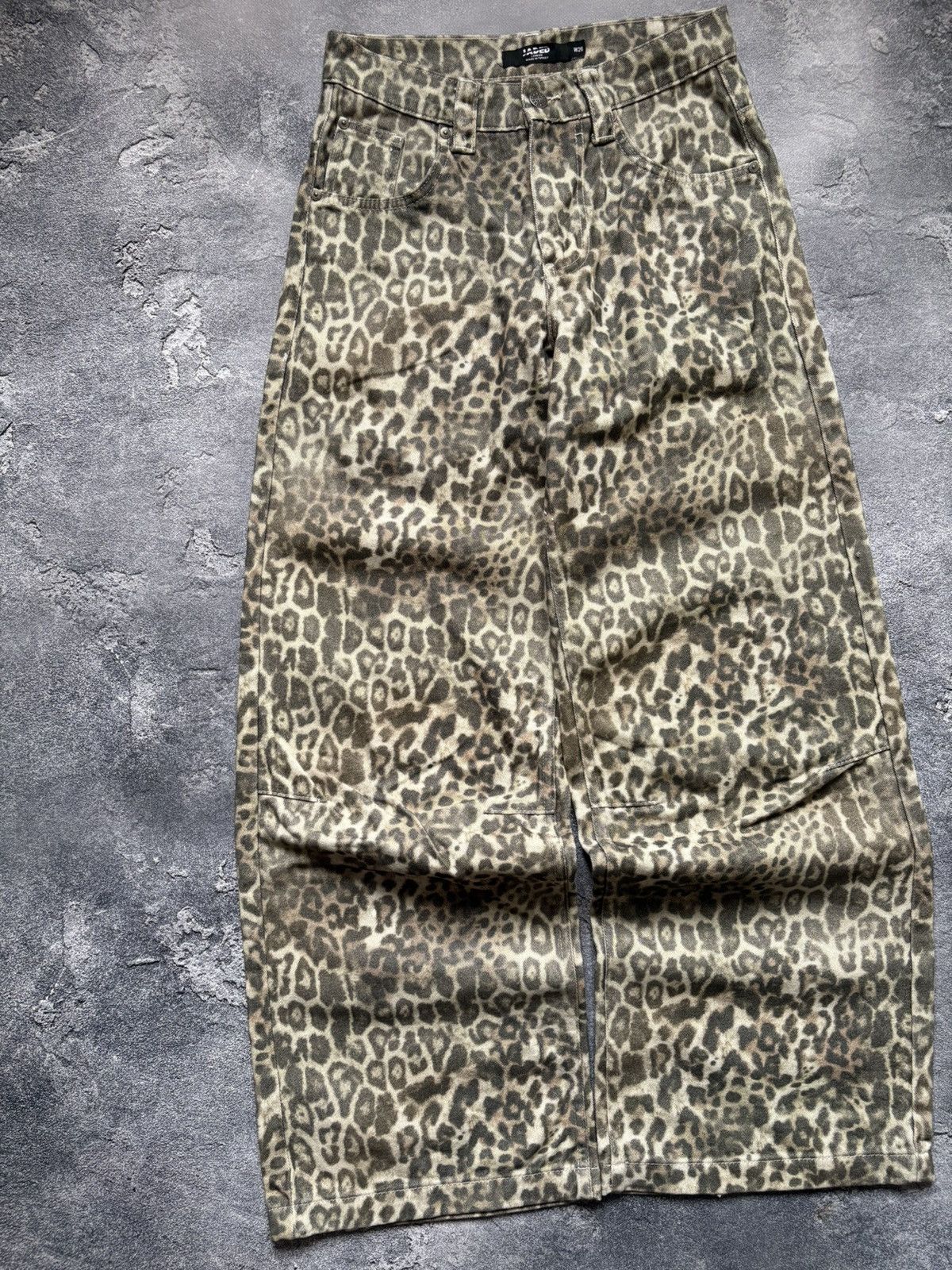Jaded London Jaded London Y2K Leopard Baggy Denim Pants Cavalli Style Size 26" / US 2 / IT 38 - 4 Thumbnail