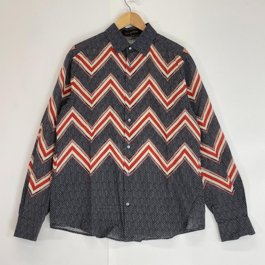 Louis Vuitton Louis Vuitton Zig Zag Printed Cotton Button Up Shirt Size US XL / EU 56 / 4 - 2 Thumbnail