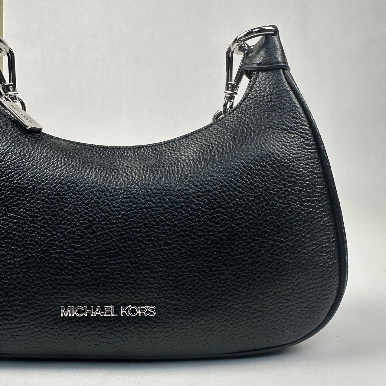 Michael Kors Michael Kors 35F3S4CU6L Cora Black SV Pebbled Leather Medium Size ONE SIZE - 8 Thumbnail