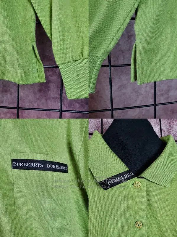 Burberry Burberry Green Cotton Blend Long Sleeve Polo. Size US L / EU 52-54 / 3 - 5 Thumbnail