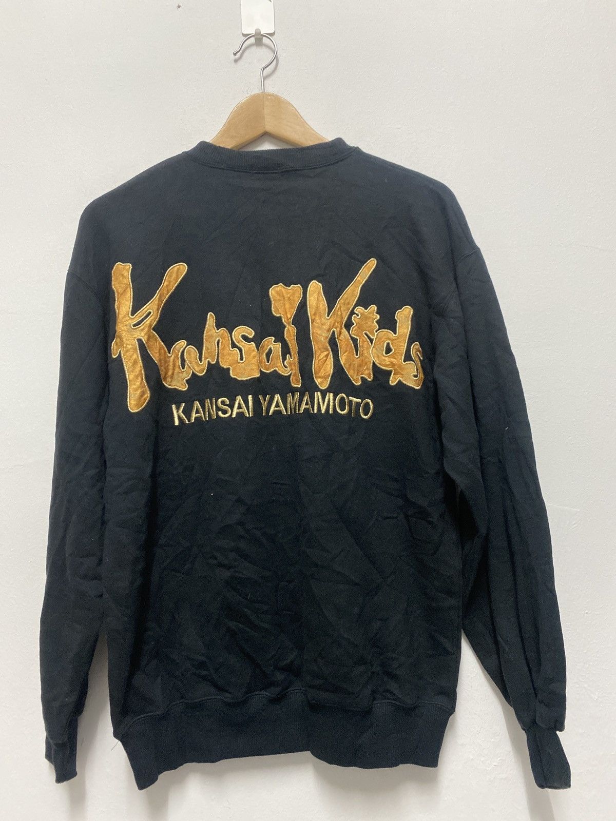 90s オールド 山本寛斎 カンサイマン ビッグ刺繍ロゴ コットン