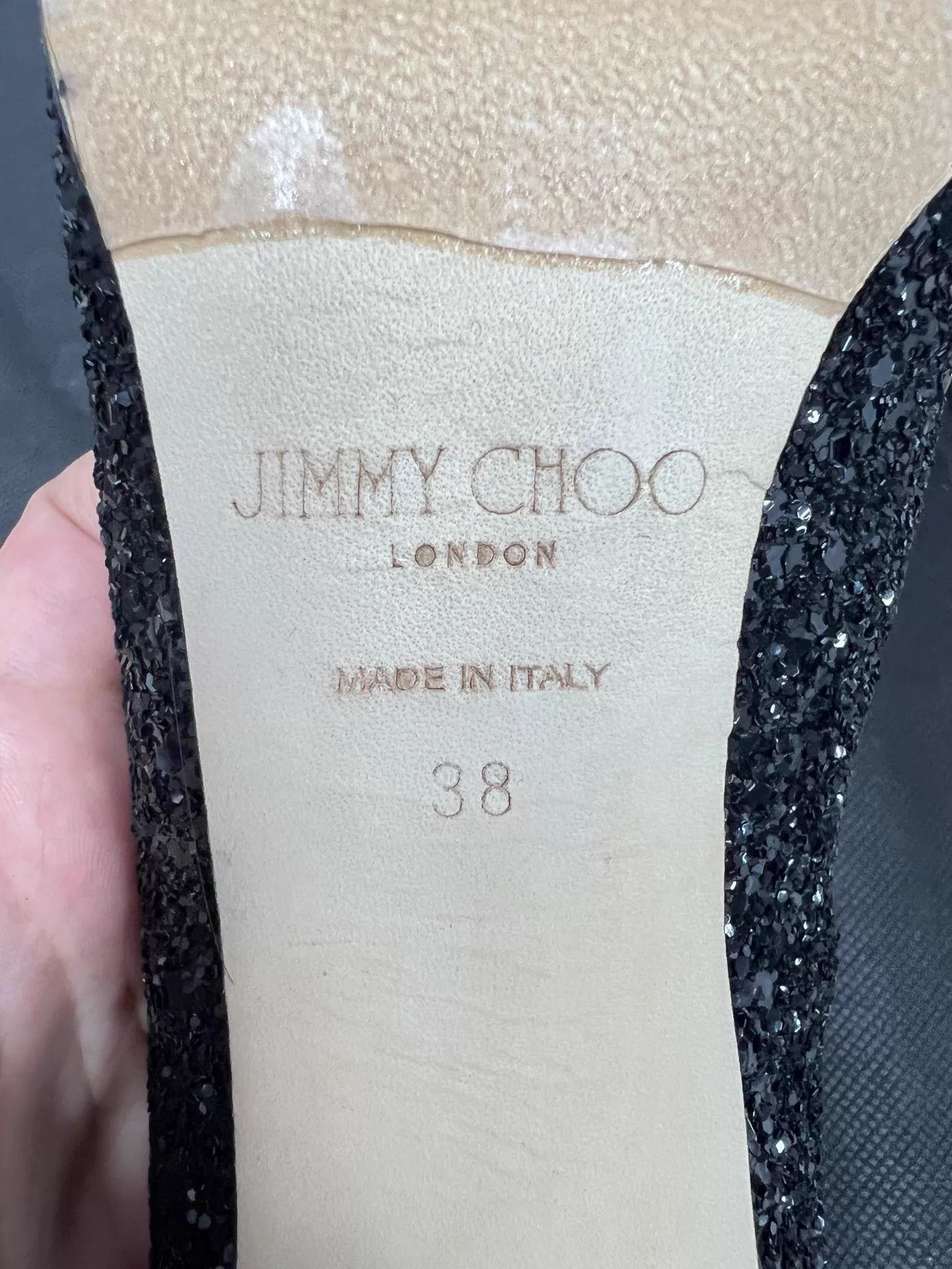 Jimmy Choo Jimmy Choo Black Sequined Stiletto Heels 38 NIB Size US 7.5 / IT 37.5 - 8 Thumbnail