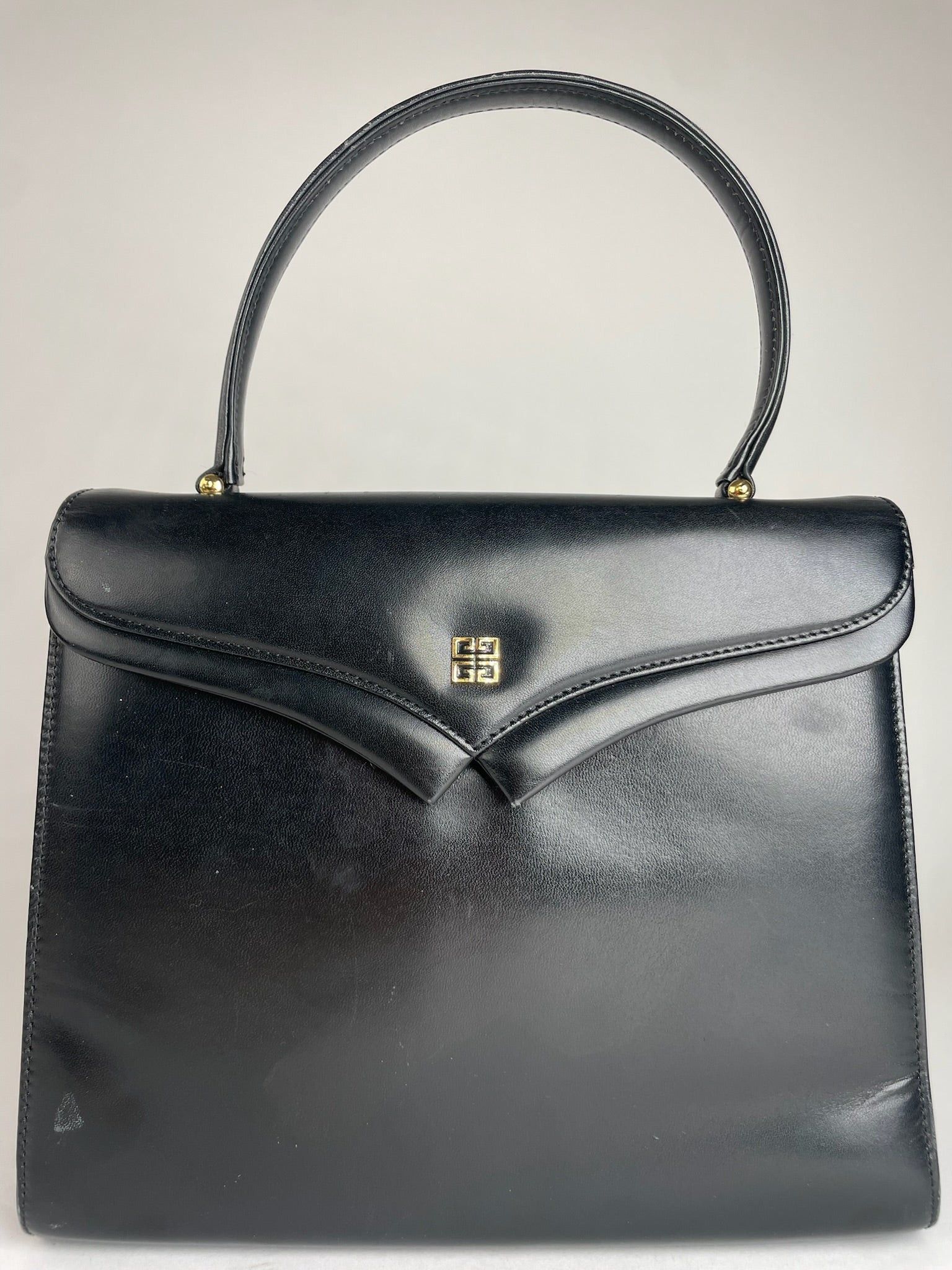 Givenchy Vintage Leather Handbag Black Size ONE SIZE - 1 Thumbnail