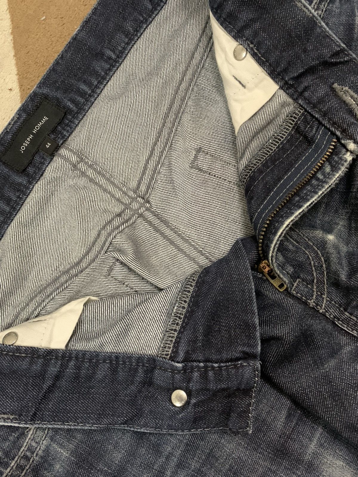 JOSEPH HOMME Vintage Joseph Homme Japan Dark Blue Washed Distressed Jeans Size US 30 / EU 46 - 19 Thumbnail