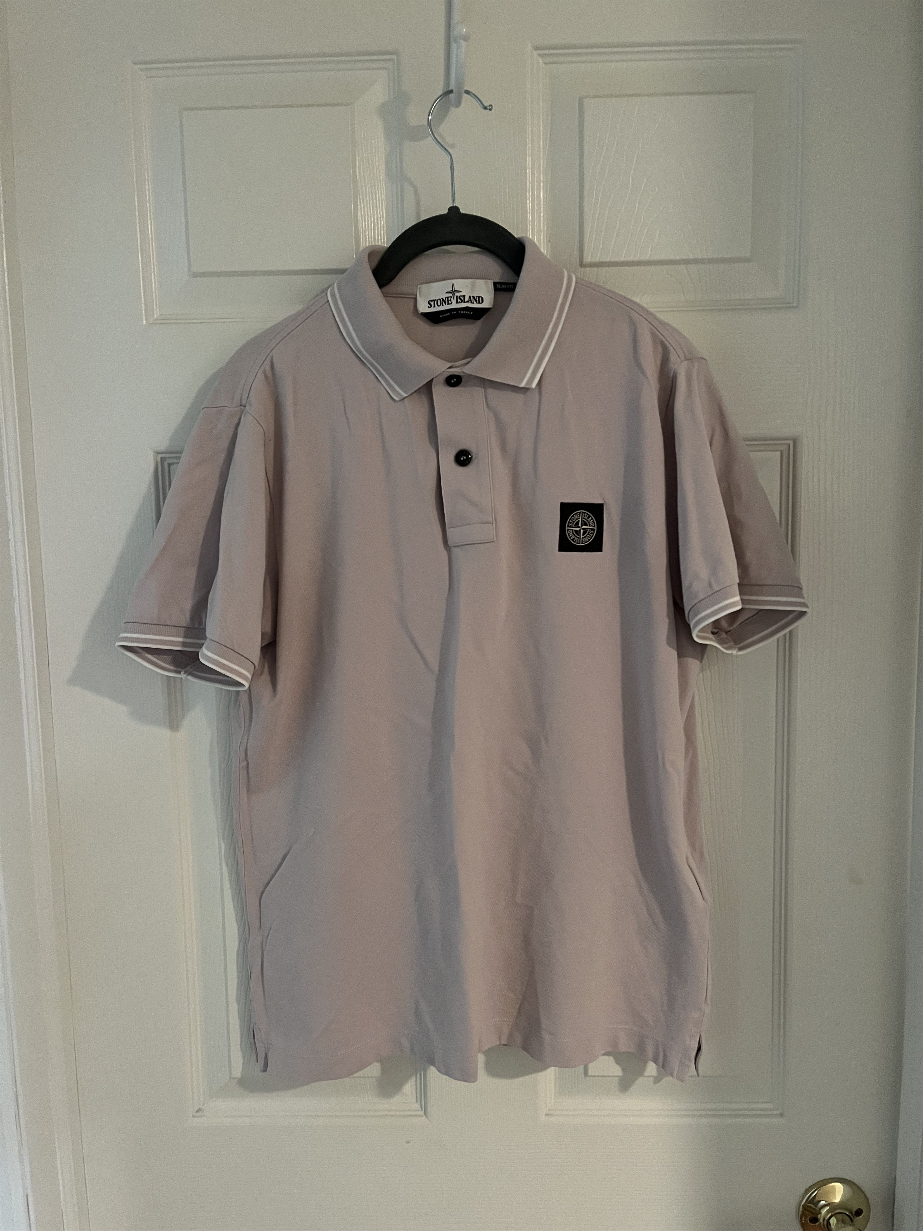 image of Stone Island Polo in Pink, Men's (Size Medium)