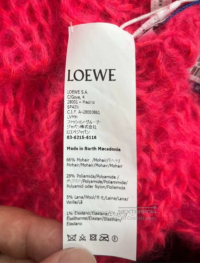 Loewe Loewe Fluorescent pink large logo knitted sweater Size XS / US 0-2 / IT 36-38 - 4 Thumbnail