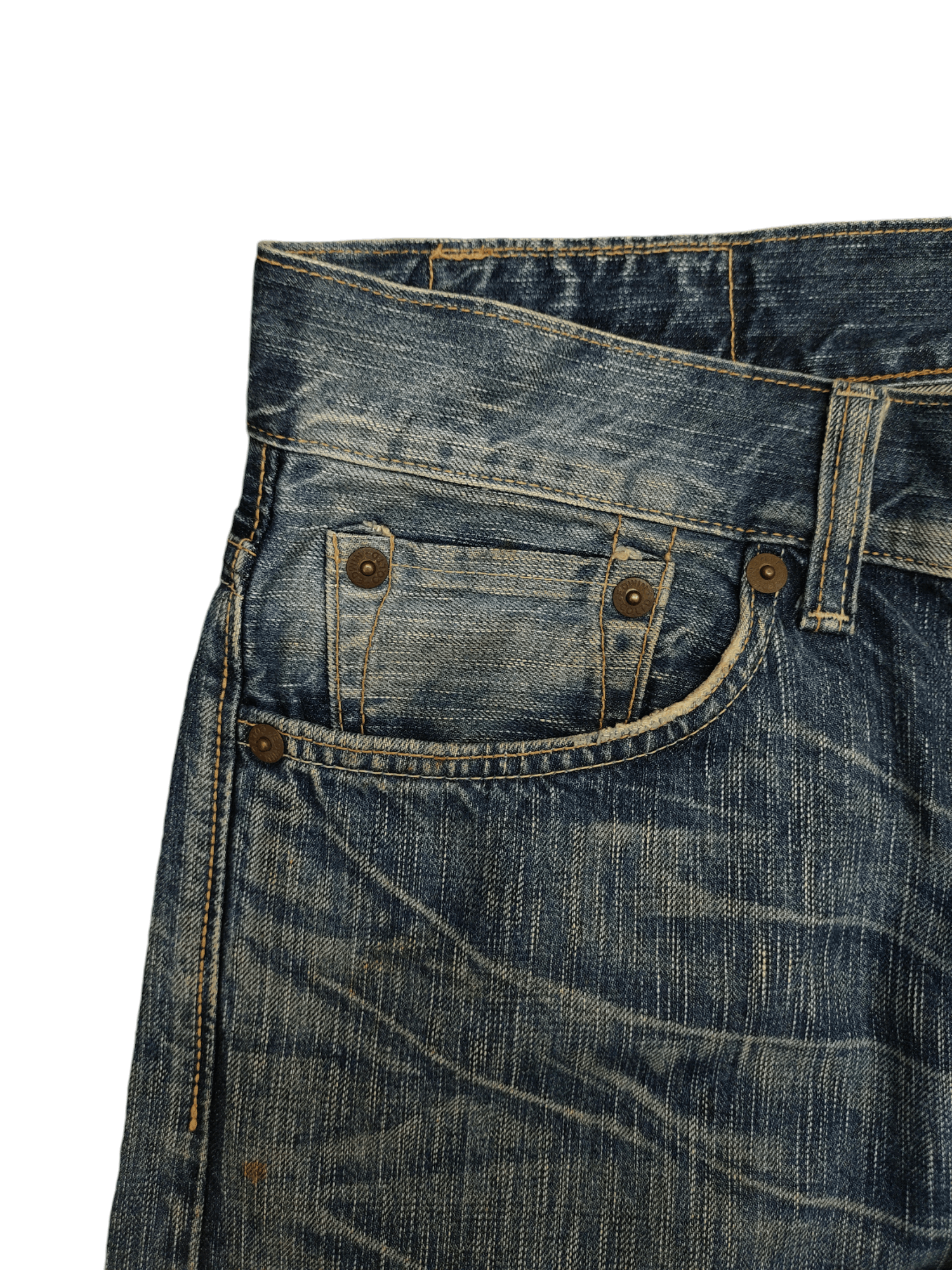 Number (N)ine × Undercover Edwin 503 Clawmark Distress Faded Jeans Undercover Style Size US 34 / EU 50 - 4 Thumbnail