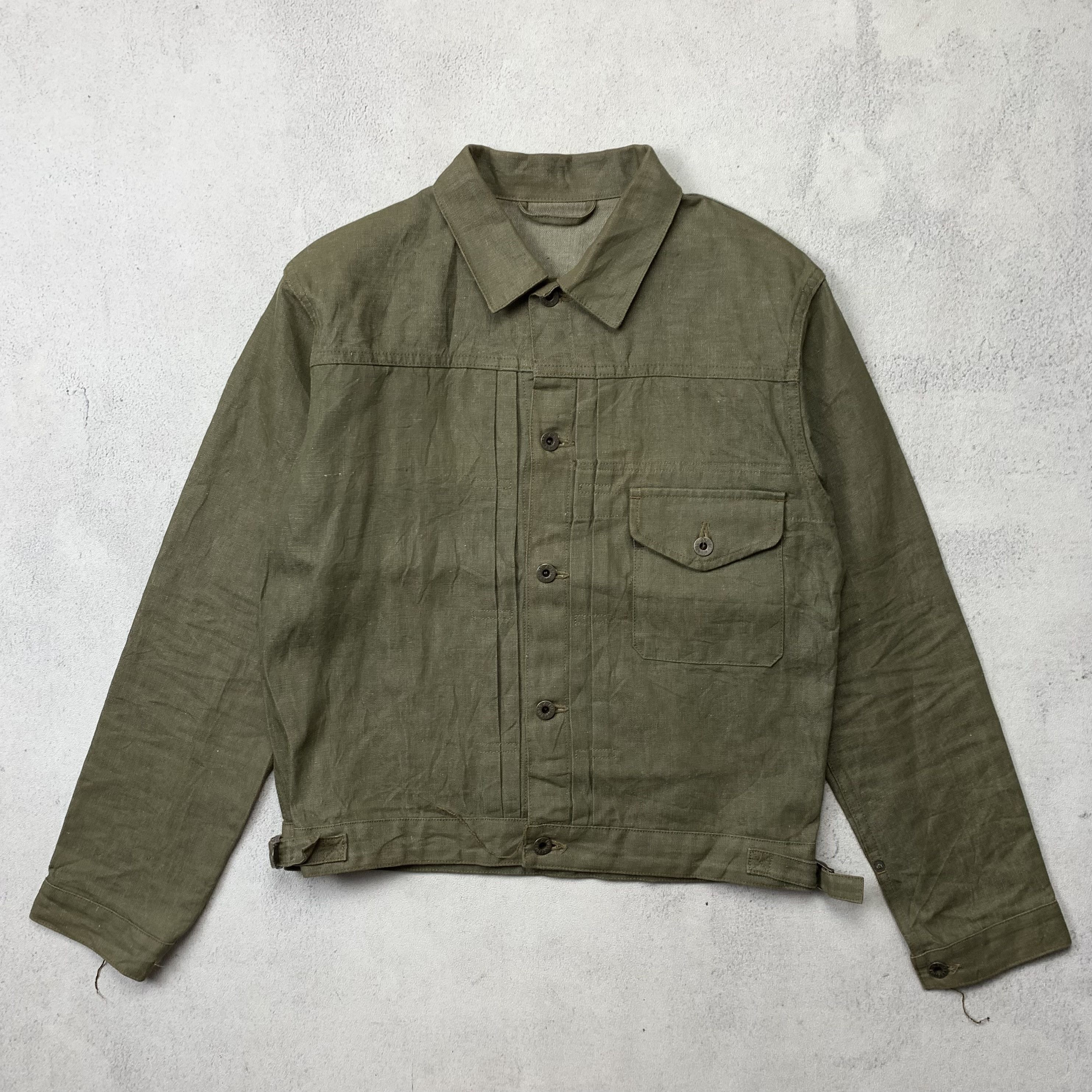 【Nigel Cabourn】MOTORCYCLE LINEN COAT Nigel Cabourn Military Pea Coat Jacket Oil Cloth Wax Cotton