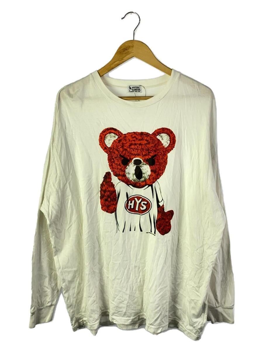image of Hysteric Glamour Teddy Bear Longsleeve in White, Men's (Size XL)