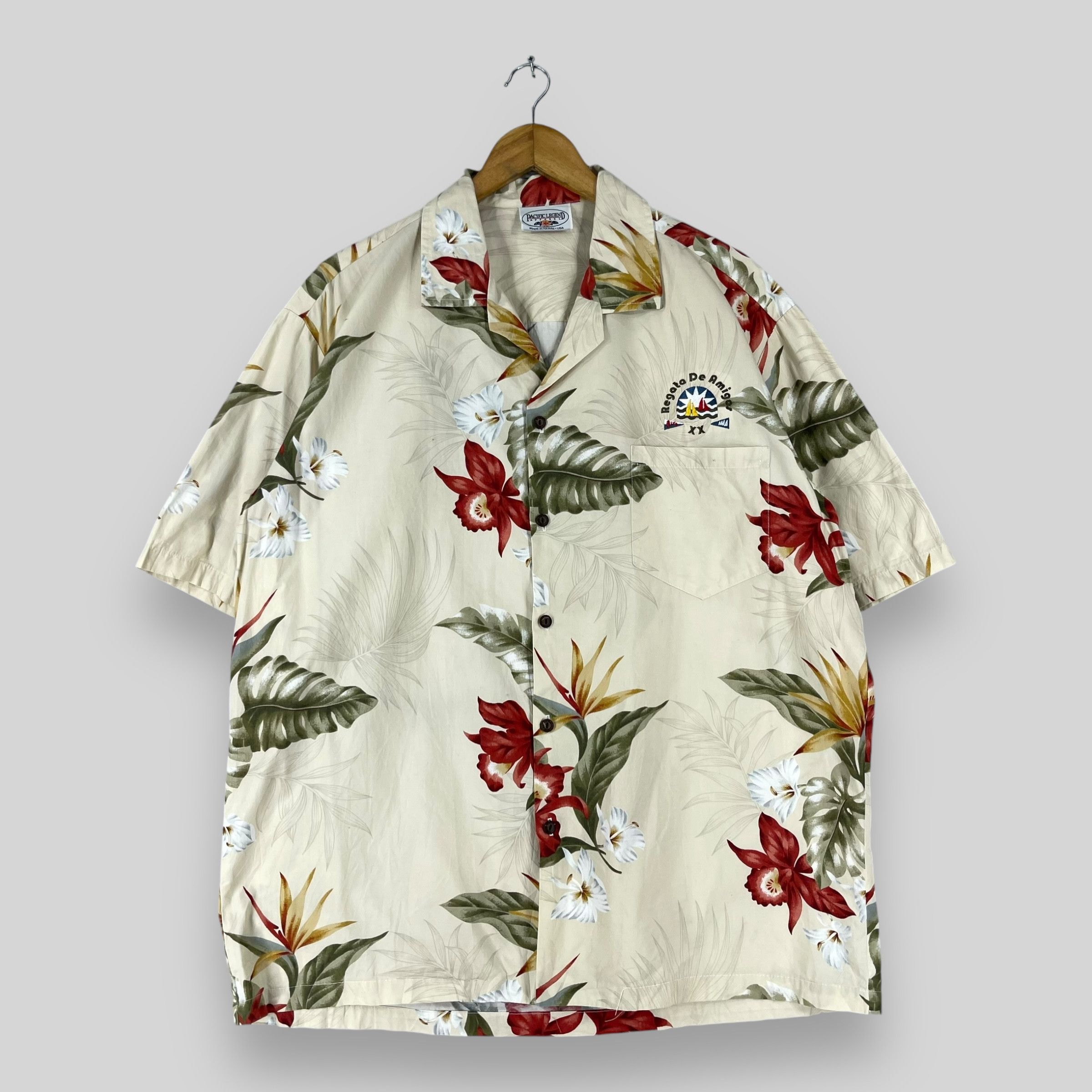 Vintage Vintage PACIFIC LEGEND Hawaii Floral Tropical Shirt Size US XL / EU 56 / 4 - 1 Thumbnail