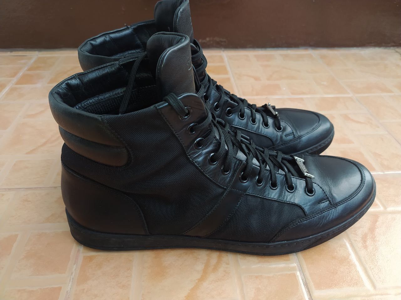 Z Zegna Z ZEGNA LEATHER HIGHT TOP TRAINERS SHOES SIZE 9 EU 43 Size US 9 / EU 42 - 3 Thumbnail