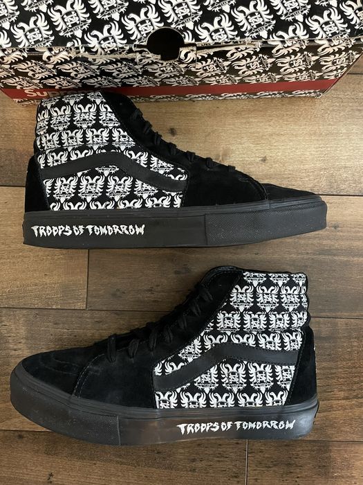 Supreme Vans Supreme Neighborhood Sk8-Hi Black White sz 11 Wtaps