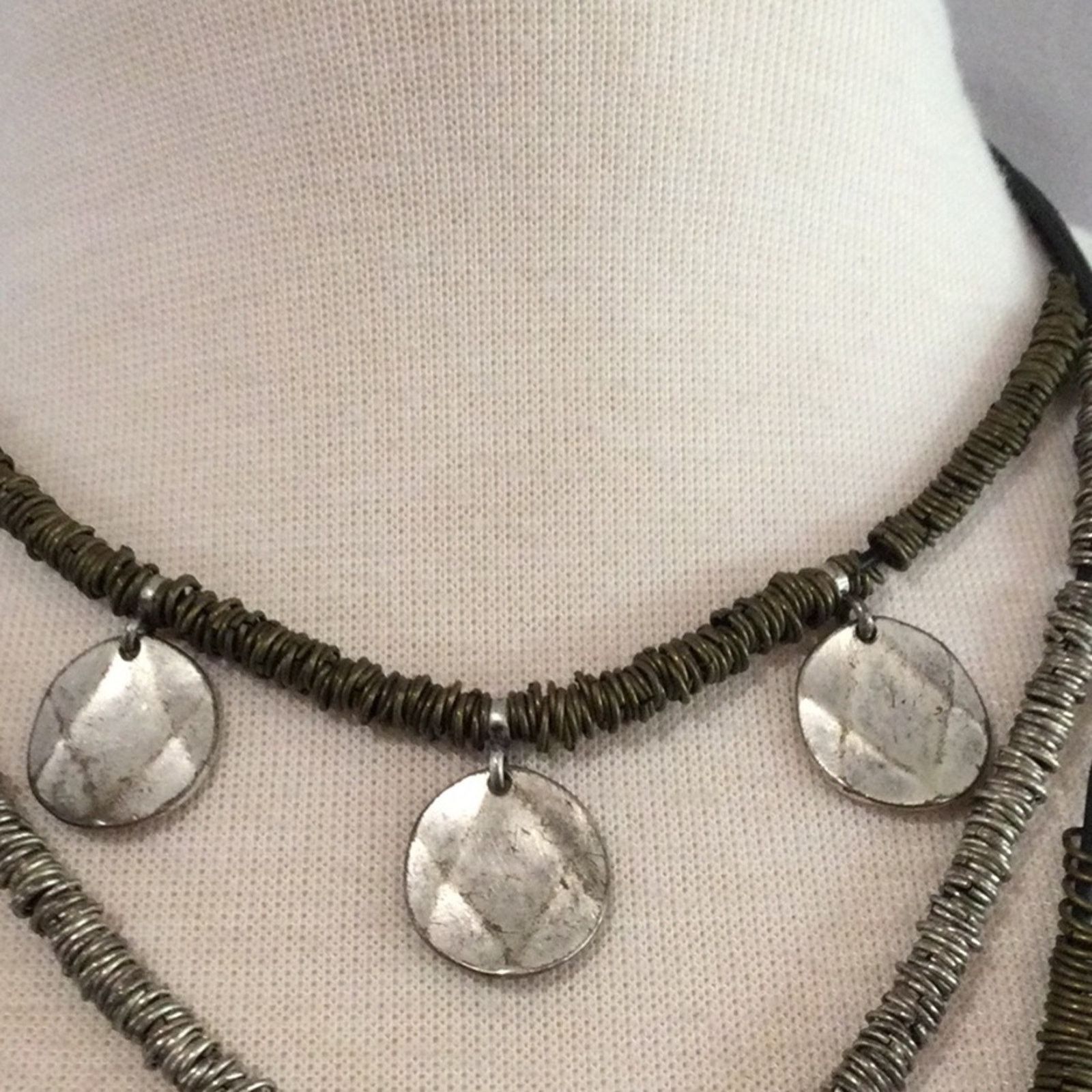 Chicos Chico's MultiLayered Gold & Silver Tone Necklace/Earring Set Size ONE SIZE - 4 Thumbnail