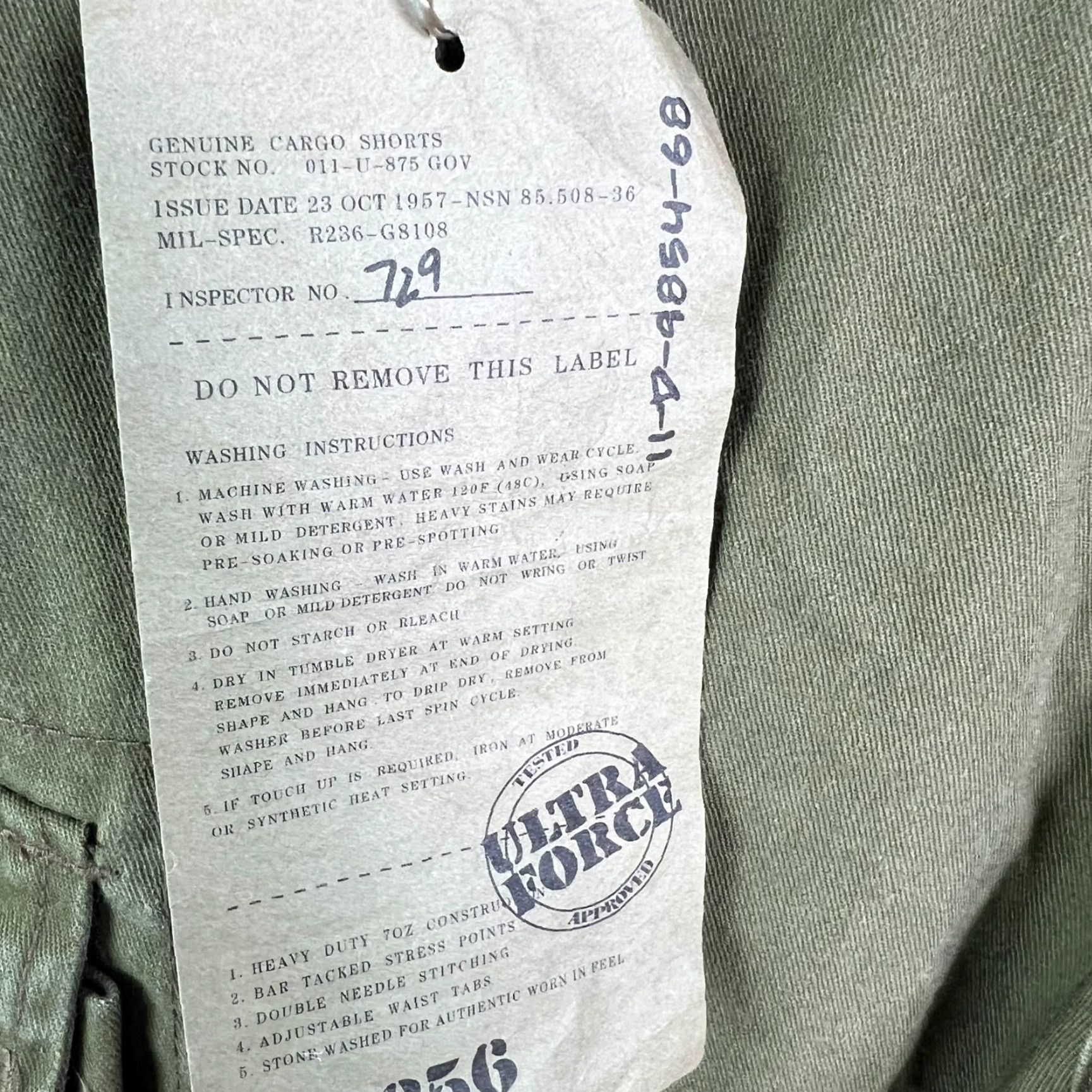 Rothco Rothco Mens Ultra Force Cargo Shorts Size S Green 30X9 Size US 29 - 3 Thumbnail