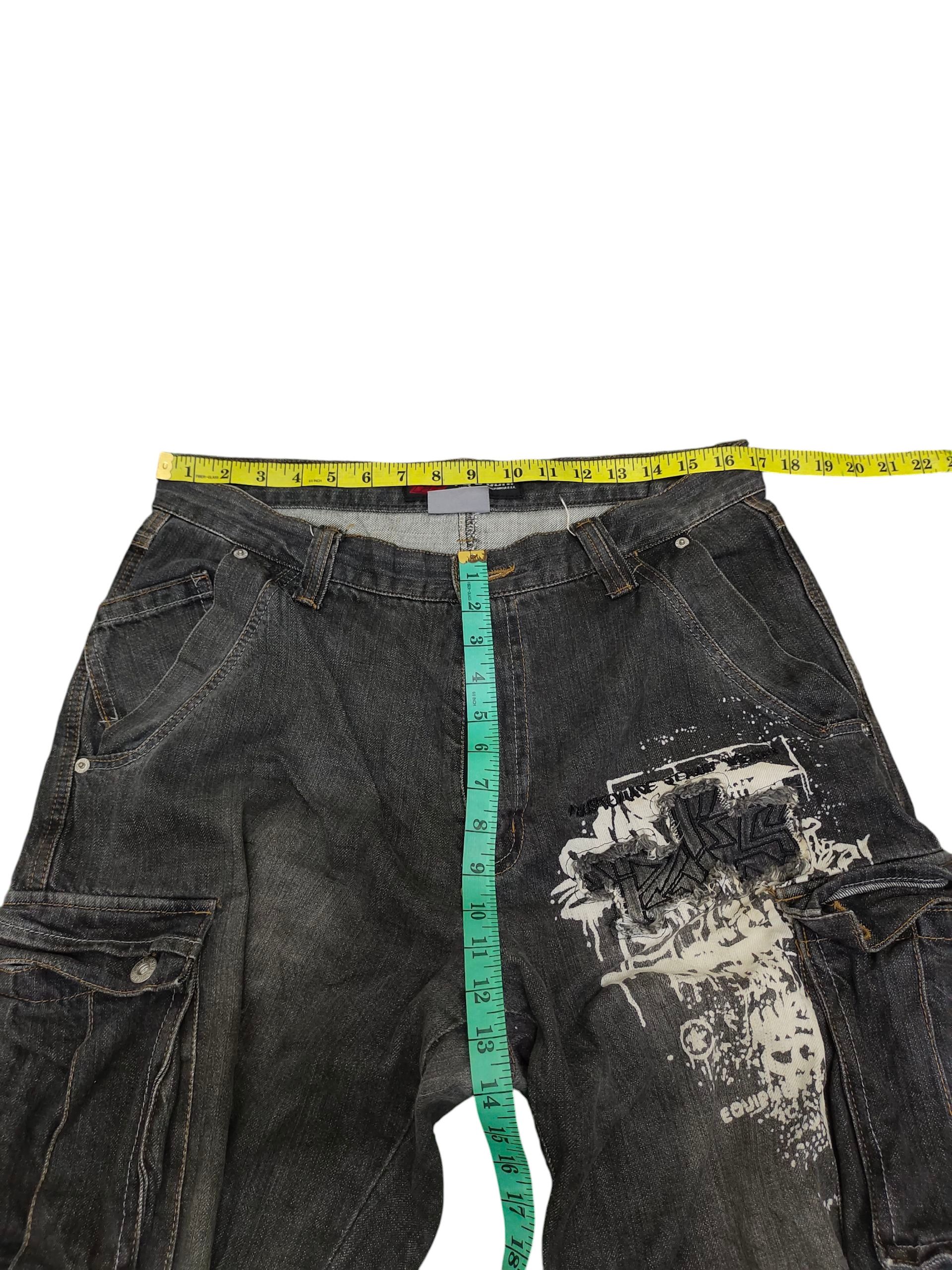 PPFM Vintage Y2k Pjs Surf Embroidered Cargo Baggy Denim Pants Size US 34 / EU 50 - 14 Thumbnail