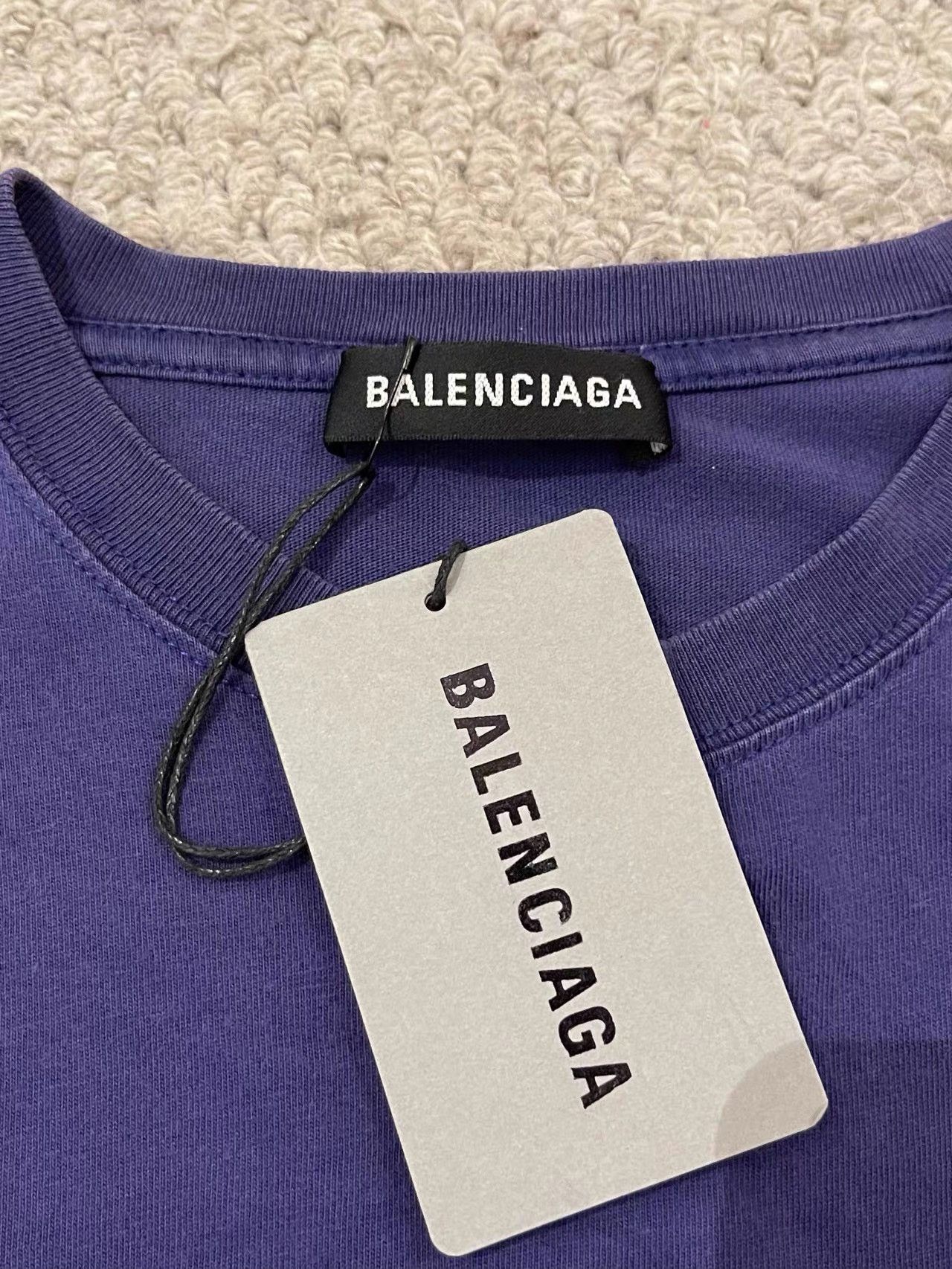 Balenciaga Balenciaga Purple Coke Logo Short Sleeve T-shirt K28 Size US XXS / EU 40 - 7 Thumbnail