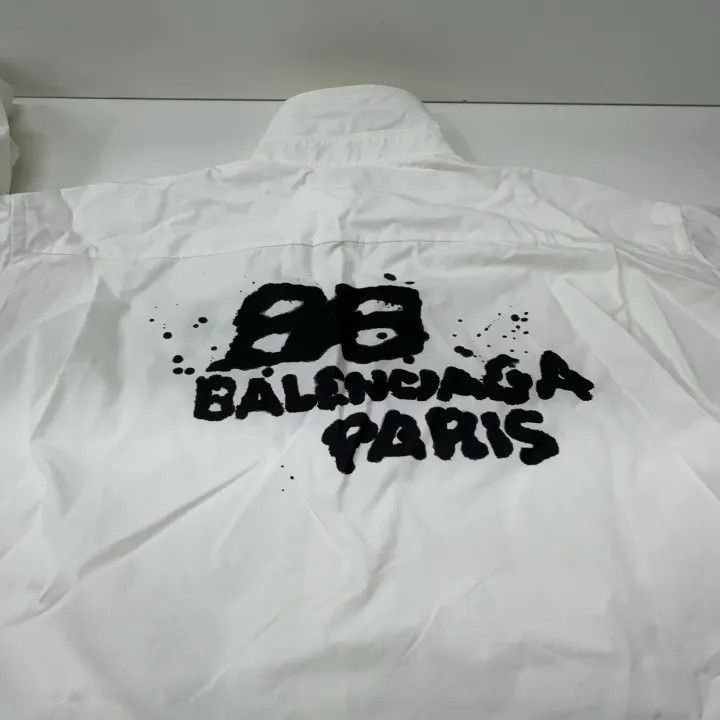 Balenciaga Balenciaga Balenciaga Men's Long Sleeve VNeck Shirt -2507 Size US M / EU 48-50 / 2 - 7 Thumbnail