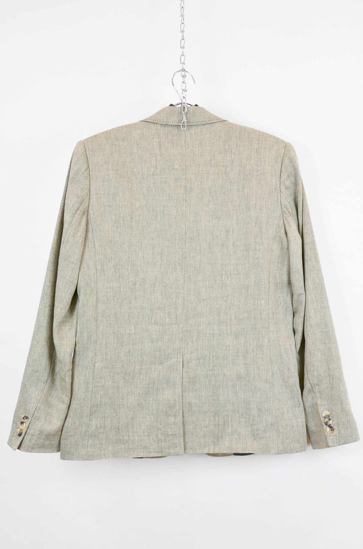 A.P.C. A.P.C. Linen Wool Blazer Beige Textured Jacke - Size S Size 38R - 2 Thumbnail