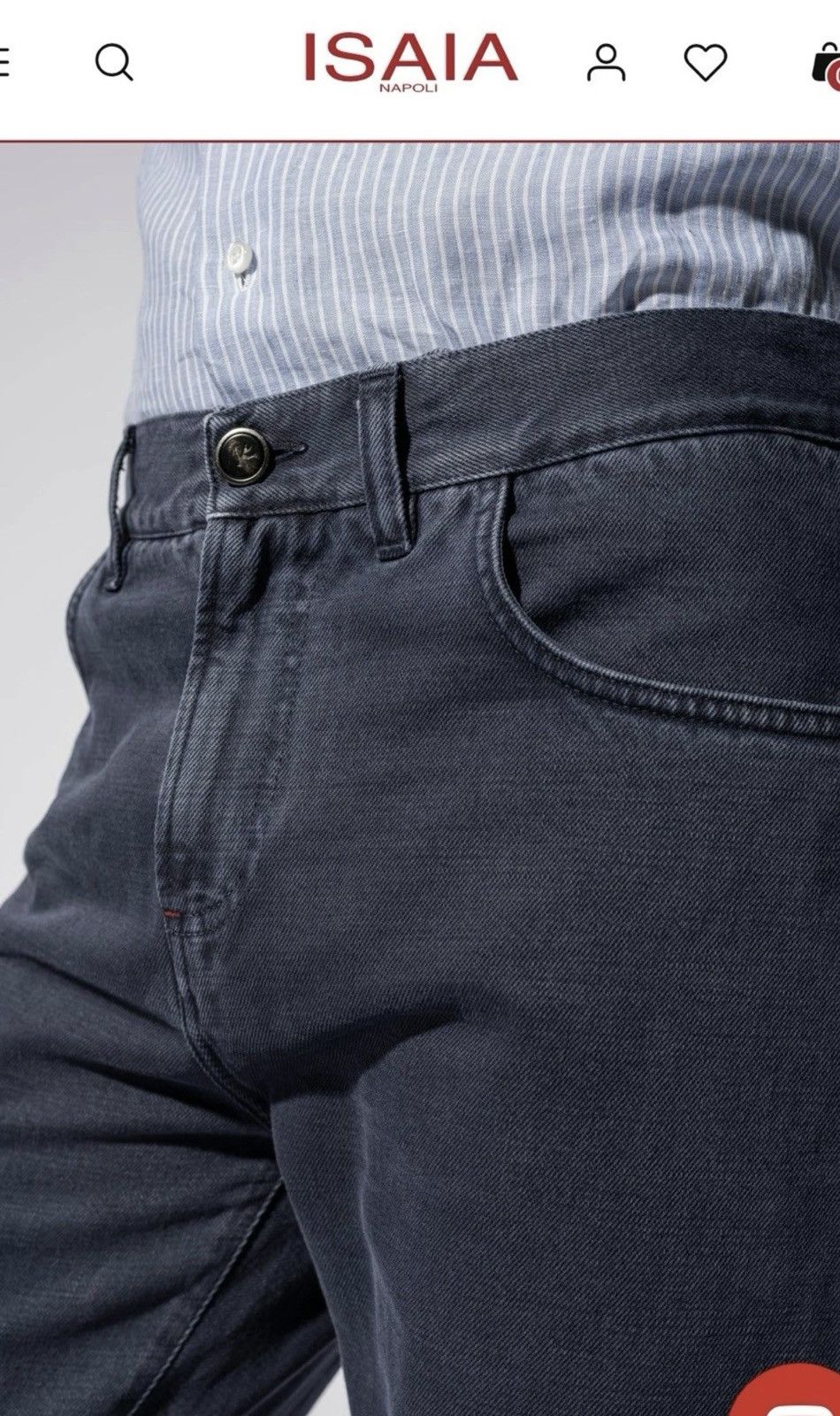Isaia Barchetta Denim 5-Pocket Jean Size US 32 / EU 48 - 2 Thumbnail