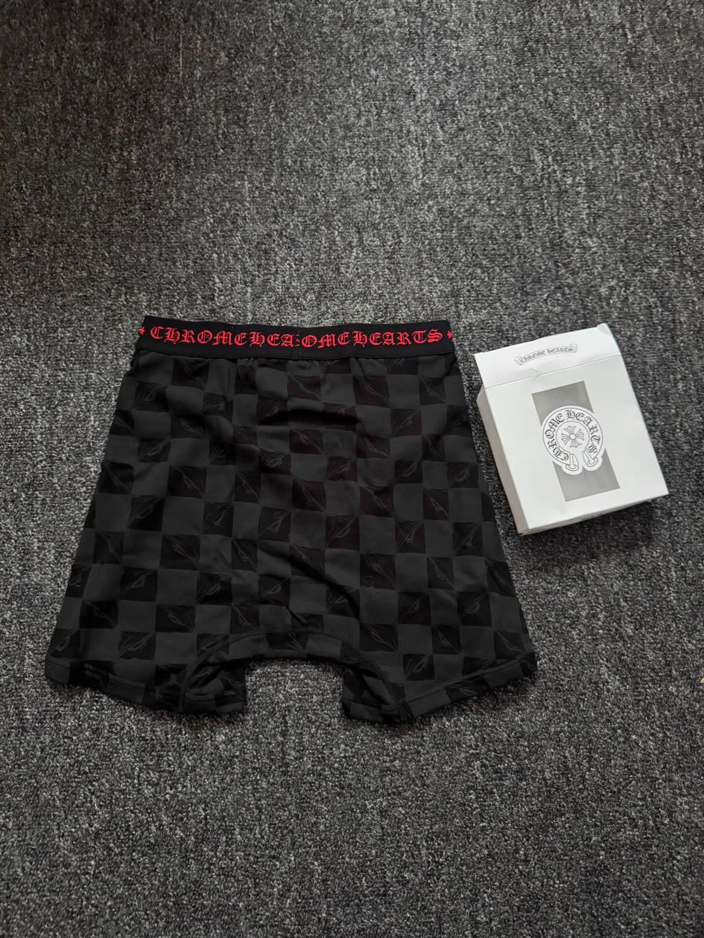 Chrome Hearts Chrome Hearts Logo Print Checkered Boxer Briefs K13 Size US 35 - 2 Thumbnail
