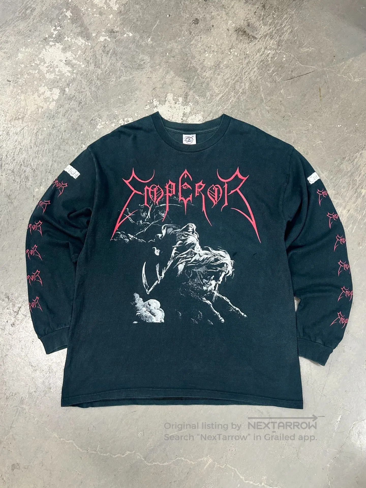 Vintage Vintage 90s EMPEROR Black Metal Band Tee. Size US XXL / EU 58 / 5 - 2 Thumbnail