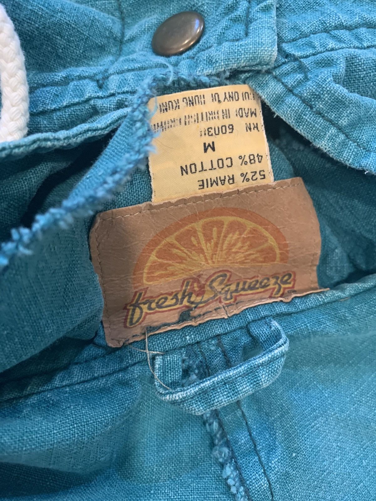 Vintage 90s fresh squeeze hooded varsiety jacket Size US M / EU 48-50 / 2 - 5 Thumbnail