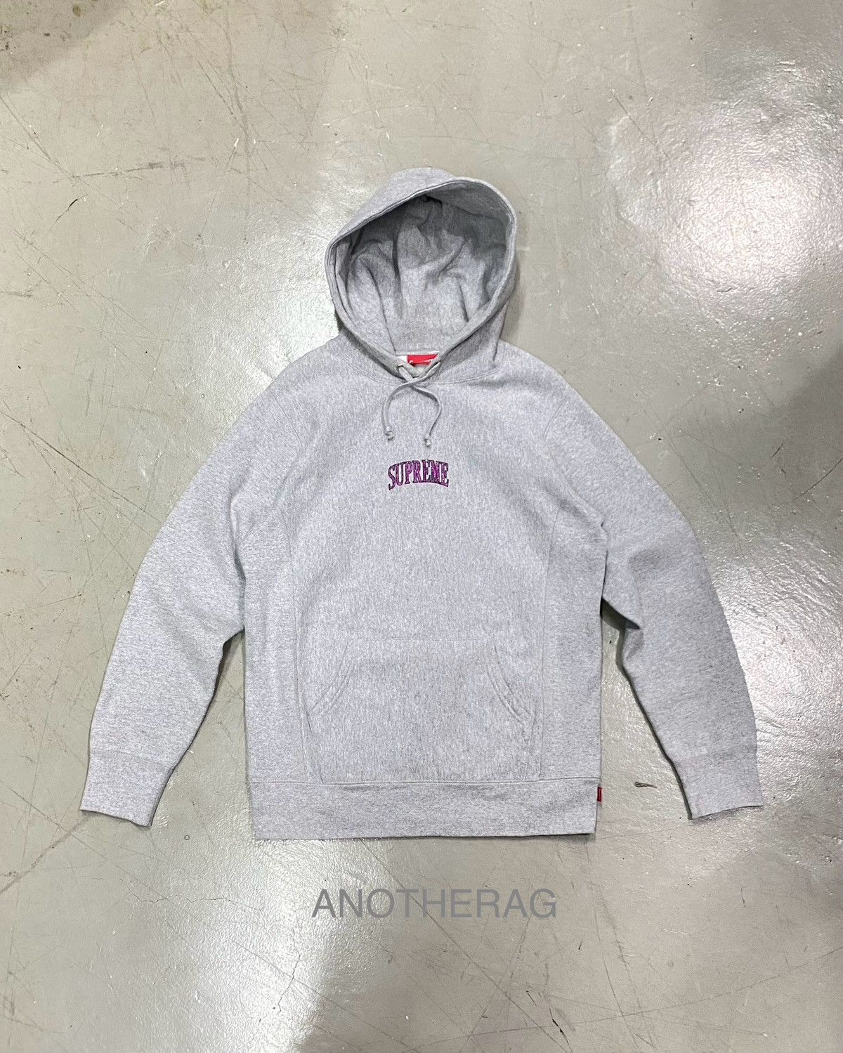 image of Supreme Reverse Weave Hoodie in Grey, Men's (Size Medium)