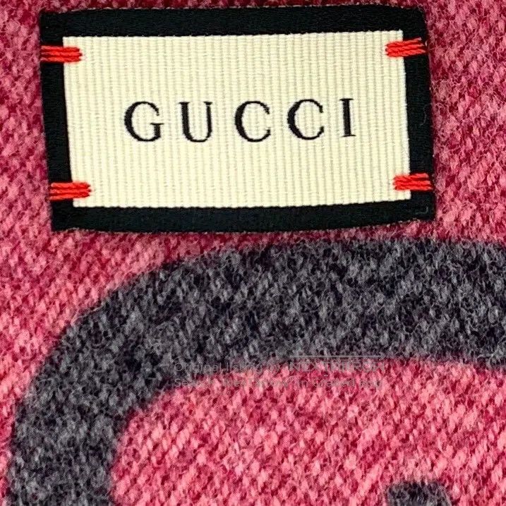 Gucci Gucci Gray and pink colour block logo jacquard full print Size ONE SIZE - 8 Thumbnail