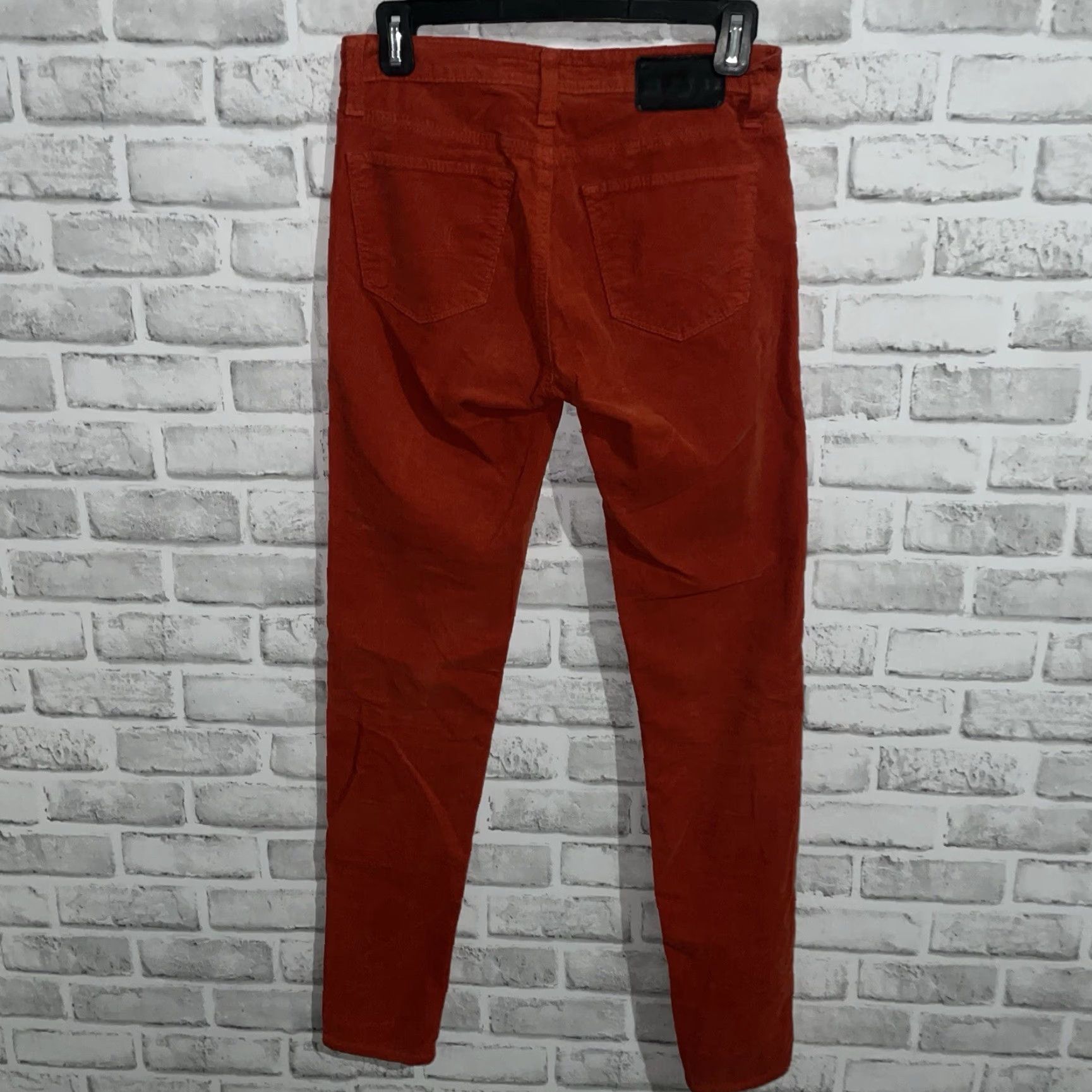 Vintage BIG STAR Pants Womens 27 Orange Corduroy Skinny Mid Rise 1974 Star Chino Size 27" / US 4 / IT 40 - 5 Thumbnail