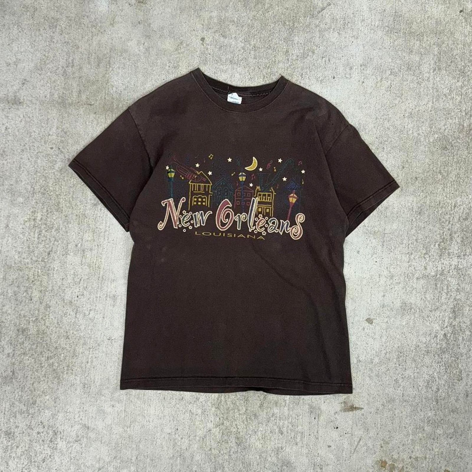 Vintage Vintage y2k new orleans brown t-shirt Size US M / EU 48-50 / 2 - 1 Thumbnail