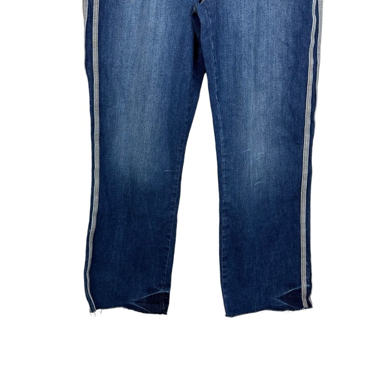 Good American Good American Straight Jeans Side Stripe Dark Blue Size 20 Size 42" / US 20 - 7 Thumbnail