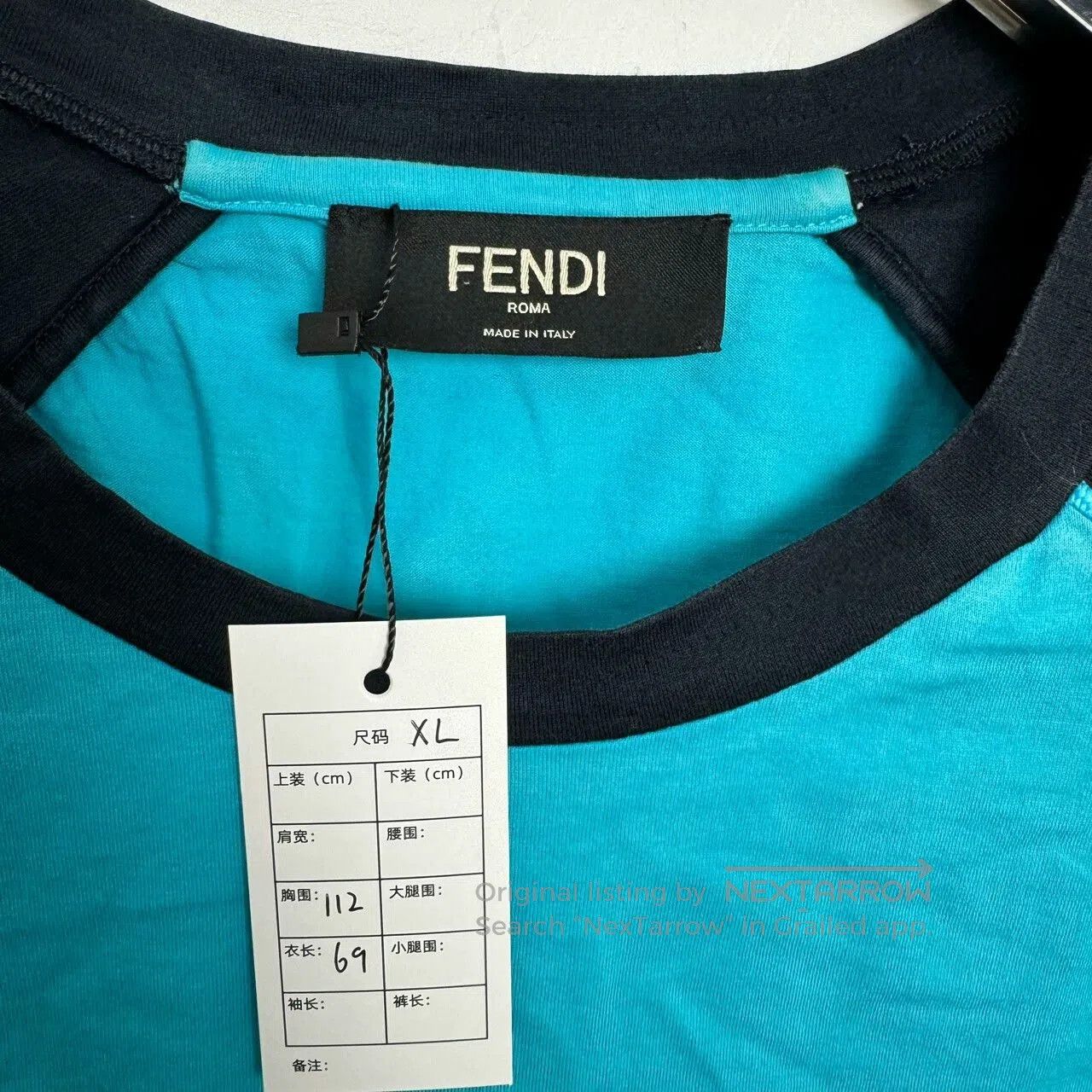 Fendi Fendi Blue and Black Logo Short Sleeve XL. Size US XL / EU 56 / 4 - 3 Thumbnail