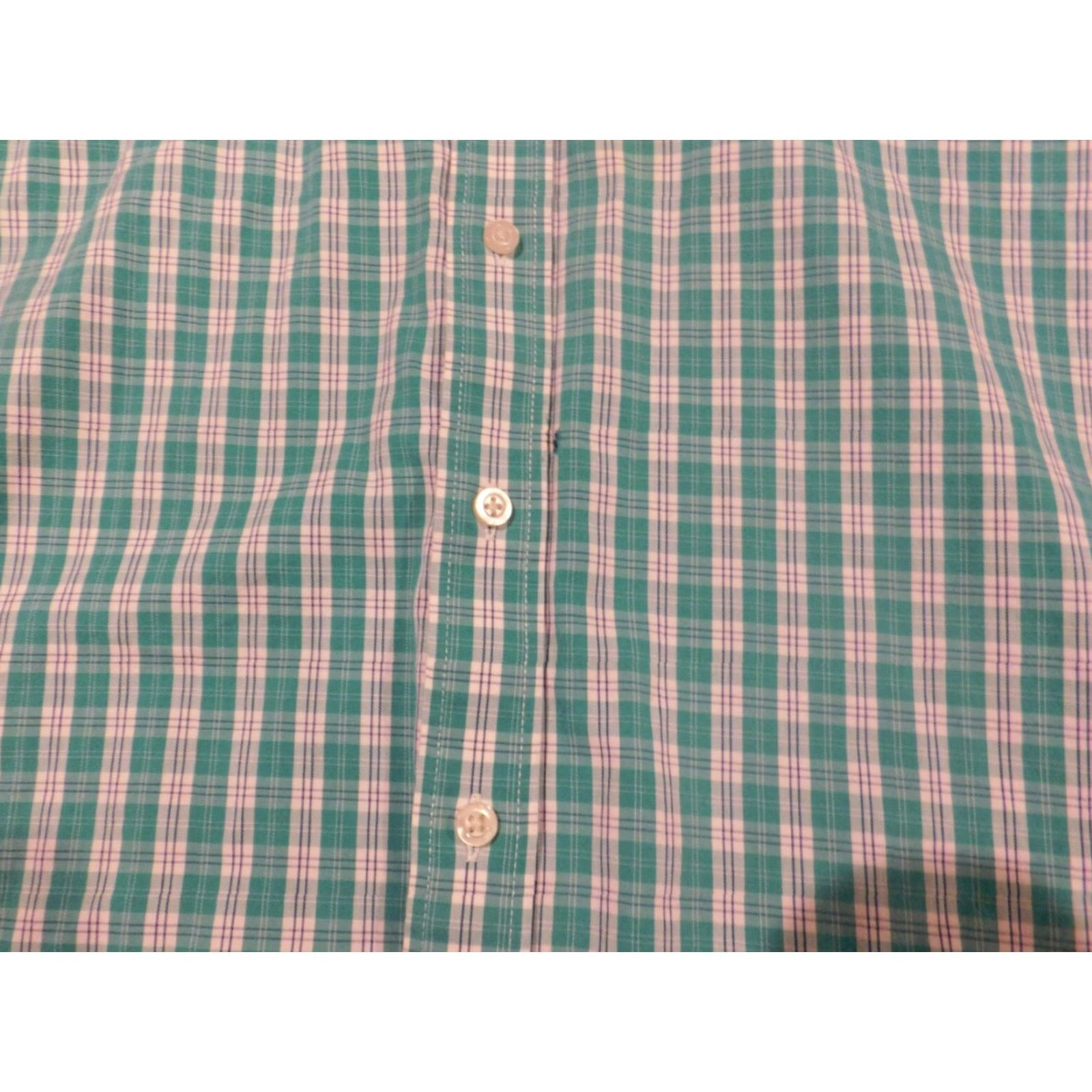Sean John Sean John Mens Shirt 20 Tall Green Plaid Button-Down Collar Shirt Mens Size US XXL / EU 58 / 5 - 4 Thumbnail
