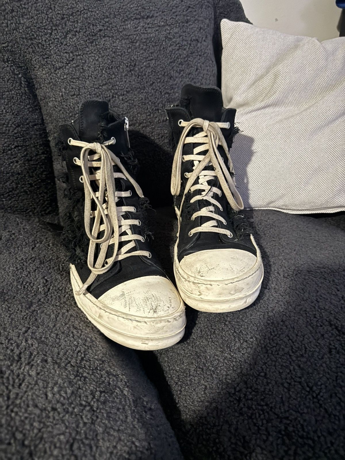 Rick Owens Rick Owens Slashed High Top Ramones *SIGNED BY DC THE DON* Size US 10 / EU 43 - 1 Thumbnail
