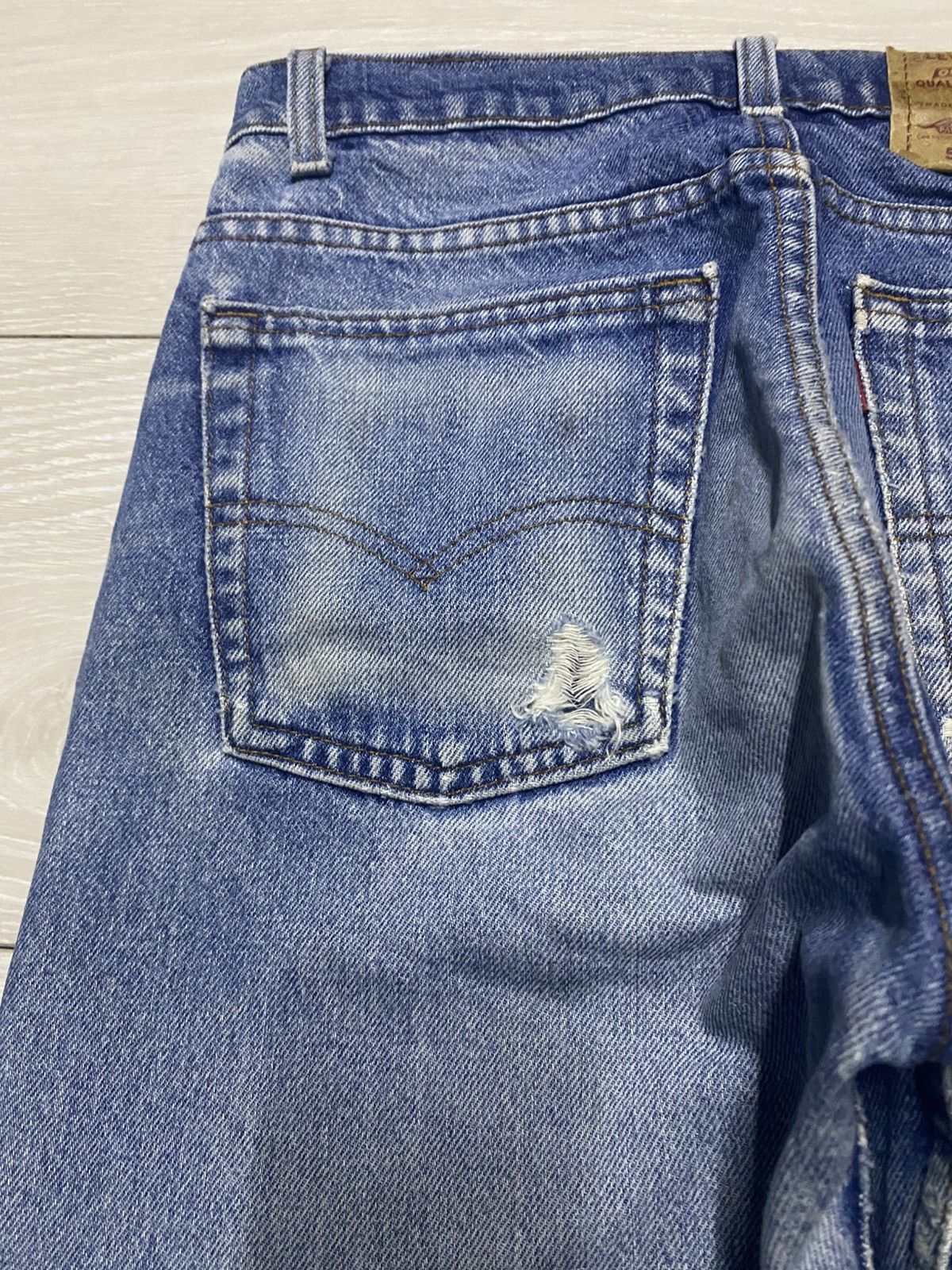 Levi's Vintage Levis 505 90s Faded Wash Distressed Jeans Size US 29 - 9 Thumbnail