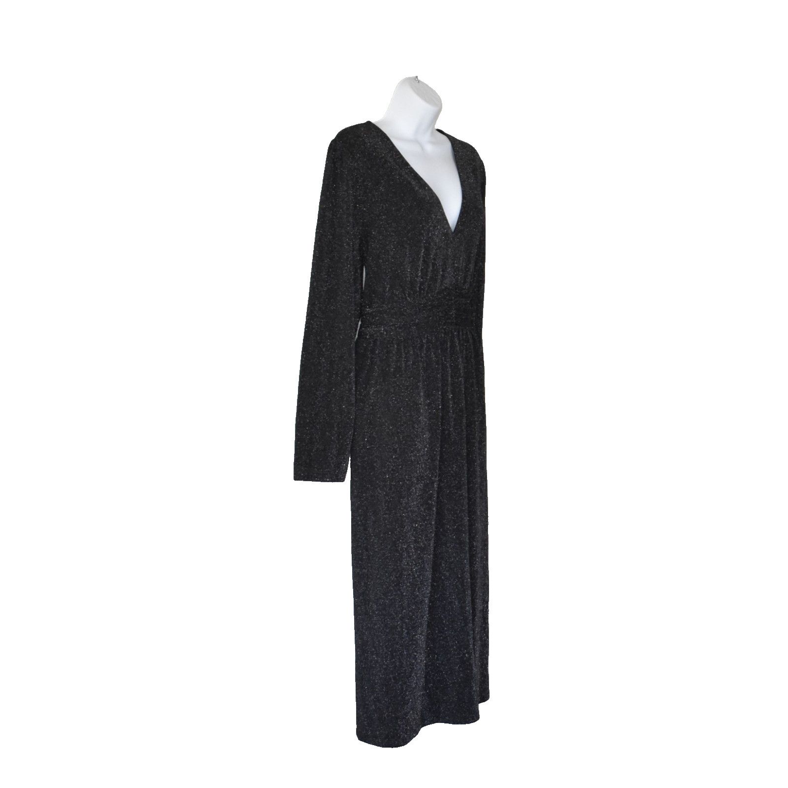 Boden BODEN Black Ruched Waist Long Sleeves Midi Dress Size 10 Size L / US 10 / IT 46 - 3 Thumbnail