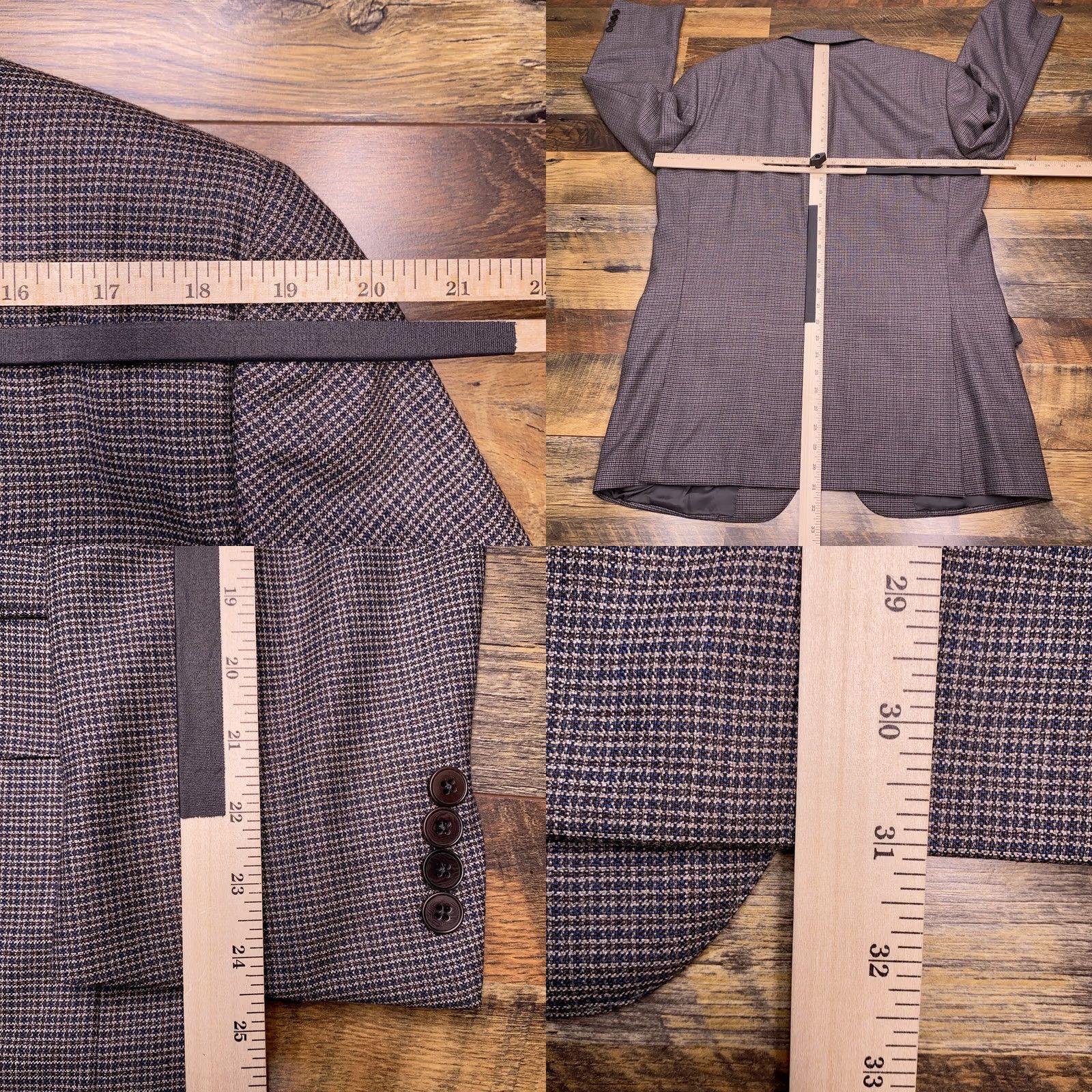 Ermenegildo Zegna Ermenegildo Zegna Trofeo Blazer 44 Gray Wool Sport Coat JACKET Single-Breasted Notch Lapel Four-Button Lining Viscose Dry Clean Only Mens Size 44R - 9 Thumbnail