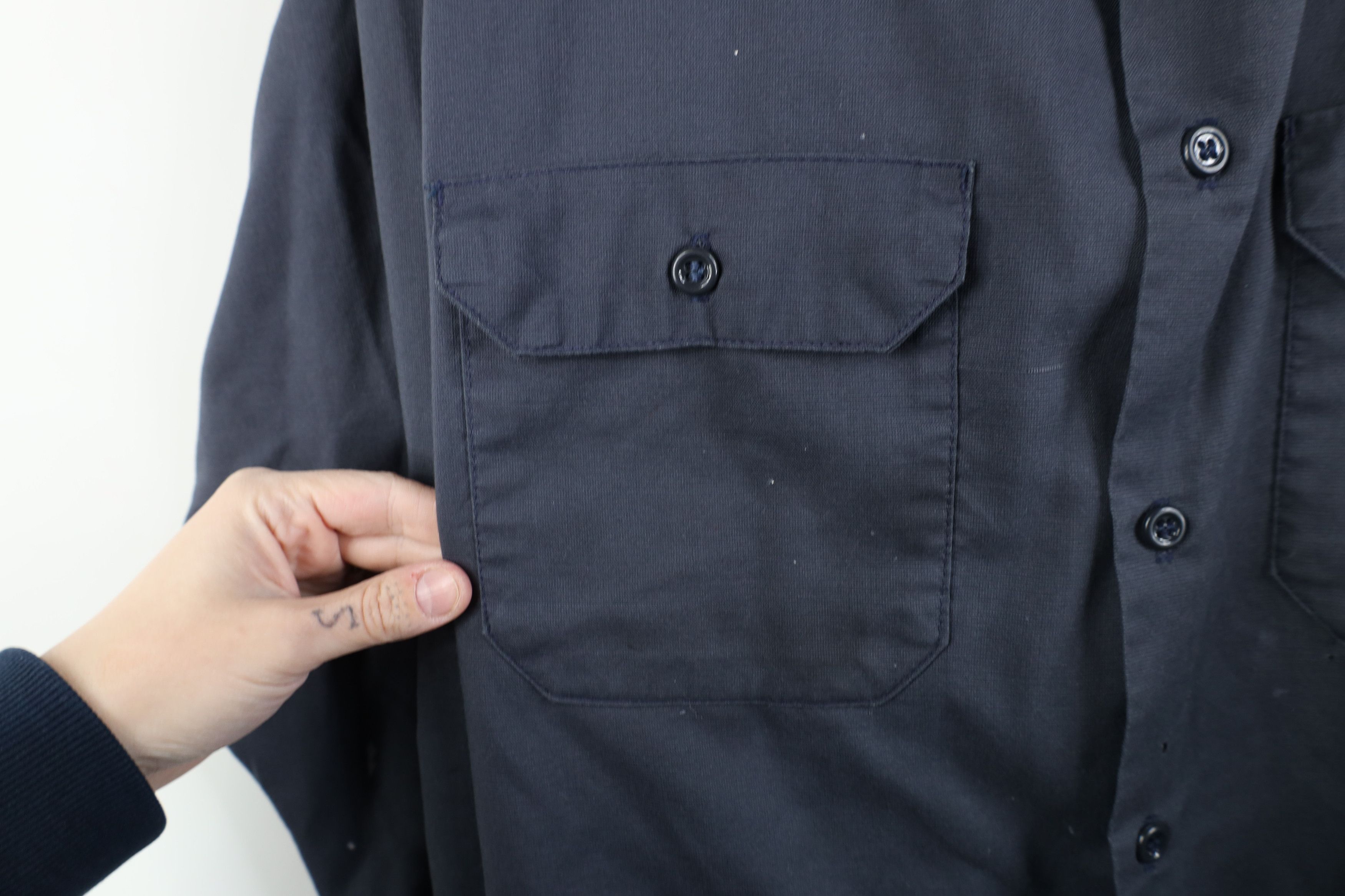Vintage Vintage 70s Big Mac Workwear Collared Button Shirt Gray USA Size US L / EU 52-54 / 3 - 5 Thumbnail