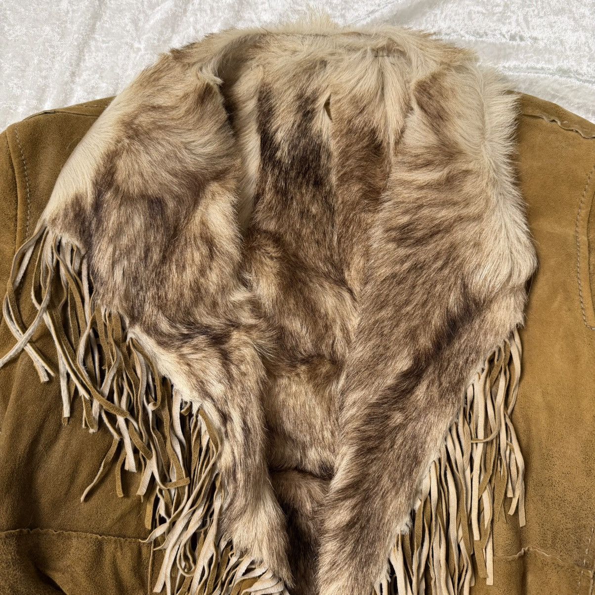 Other Vintage Sylvie Schimmel Goat Fur Coat - Brown Size L / US 10 / IT 46 - 4 Thumbnail